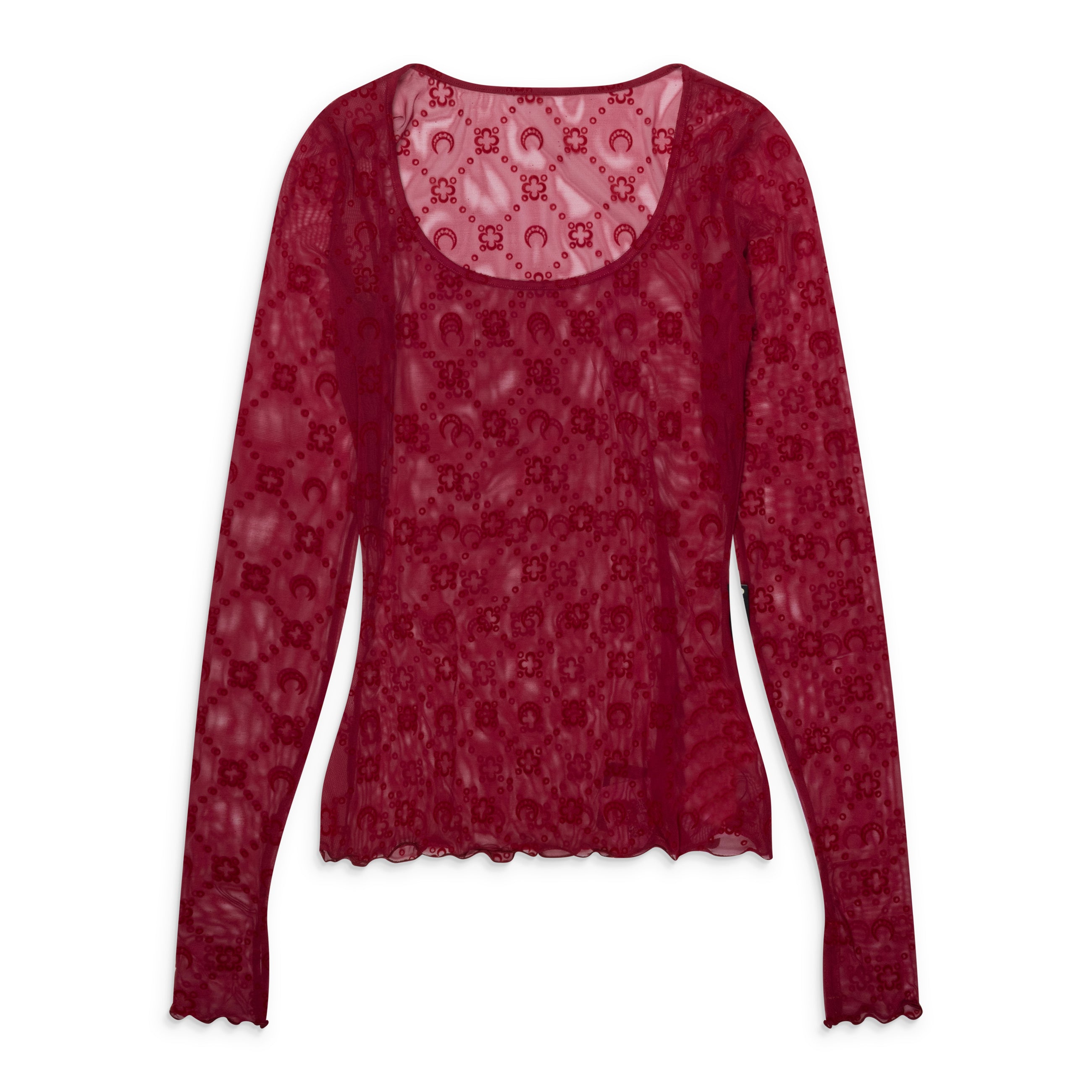 Marine Serre Moonogram Mesh Top Red