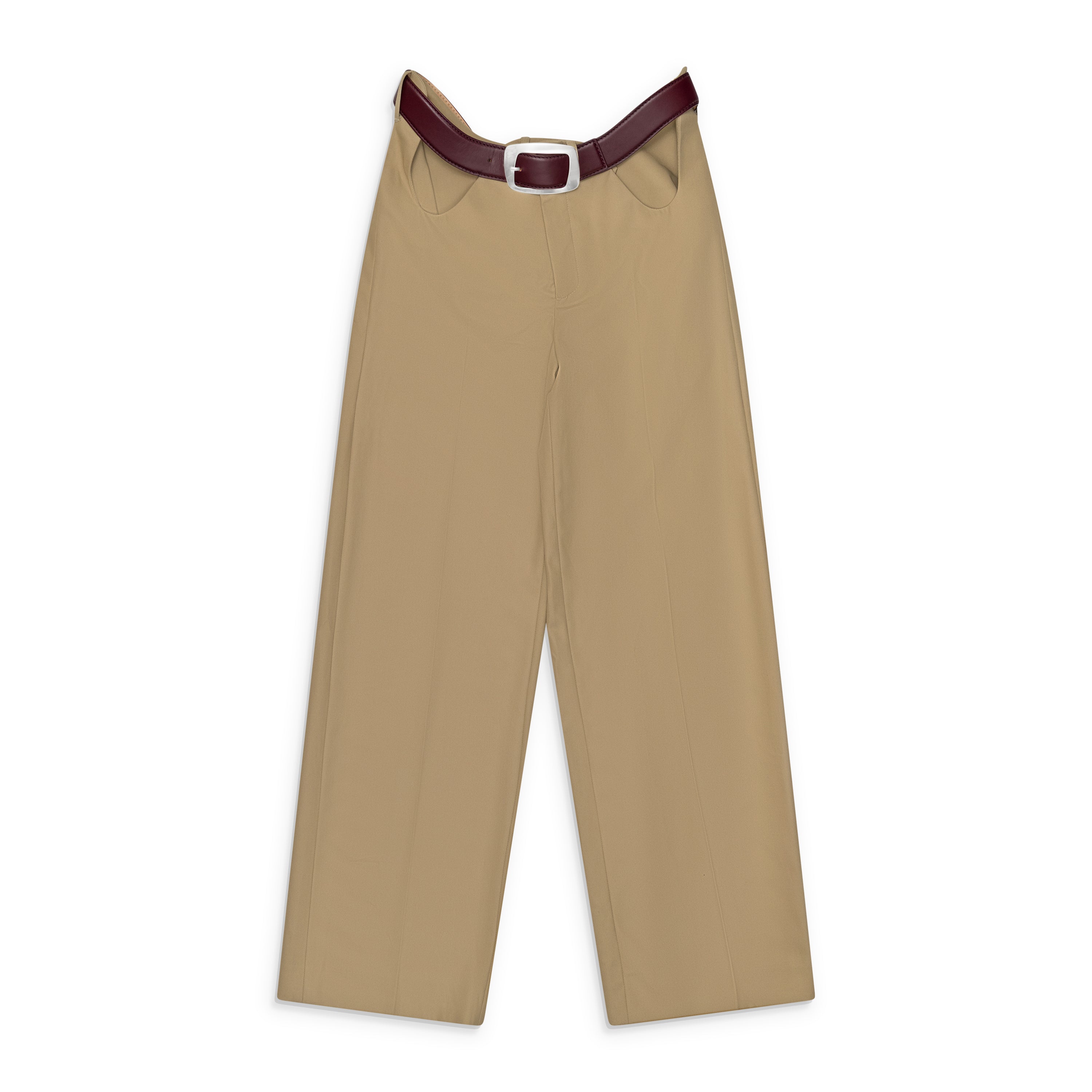 Jean Paul Gaultier Open Curve Chino Trousers Beige