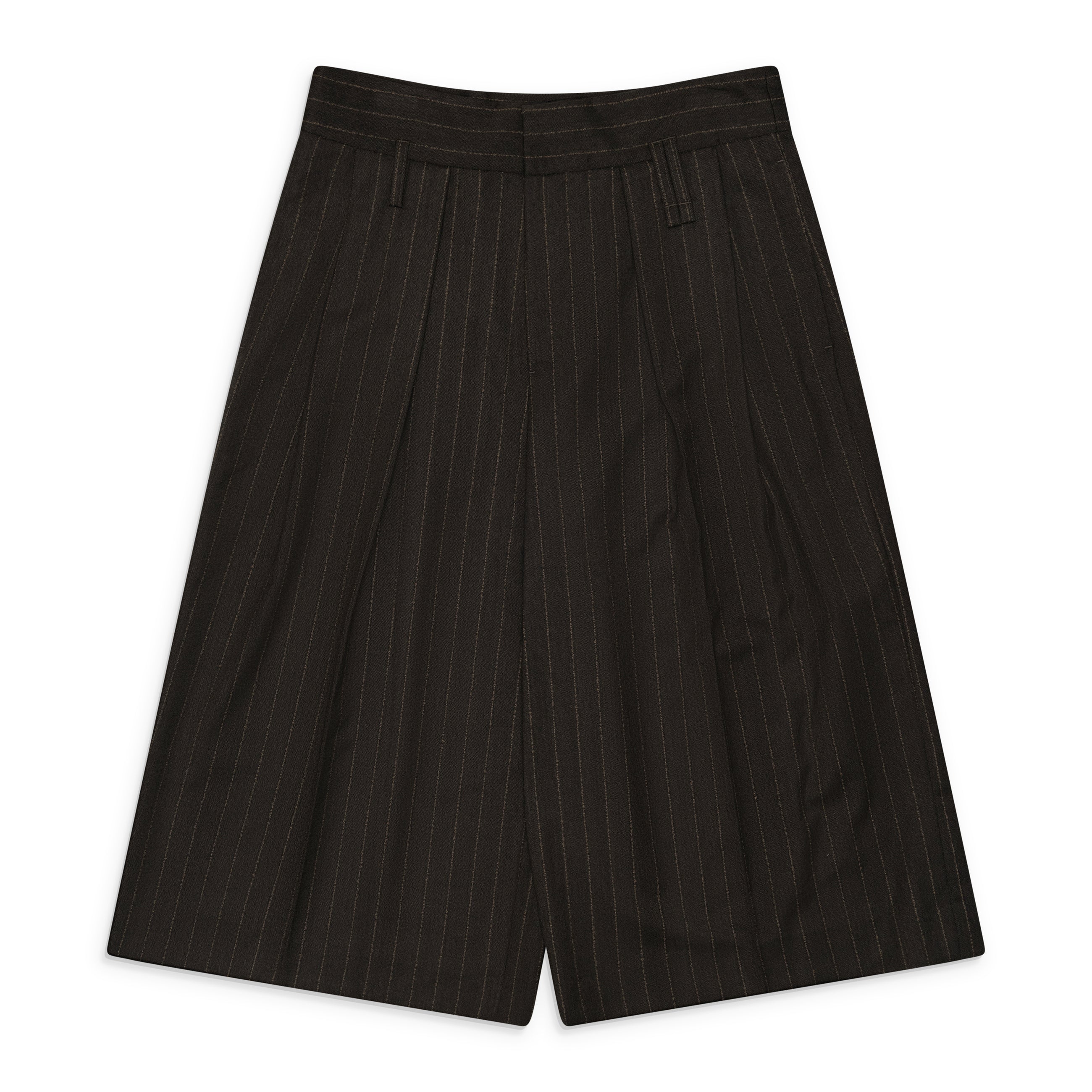 Simone Rocha Peeling Waist Wide Leg Shorts Brown