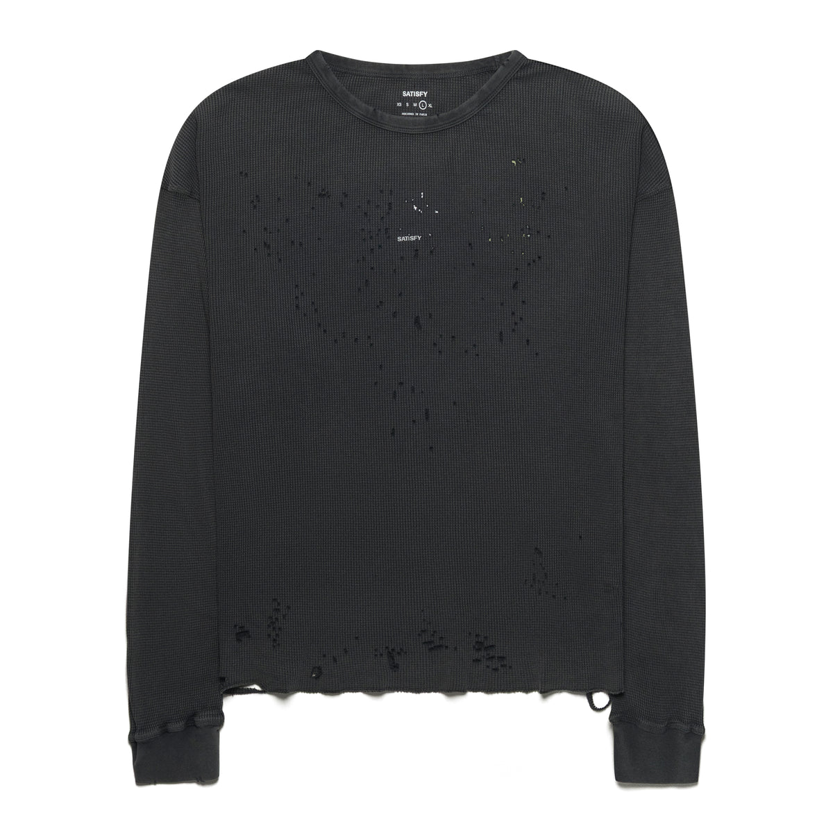 SATISFY Mothtech Waffle Long Tee Black