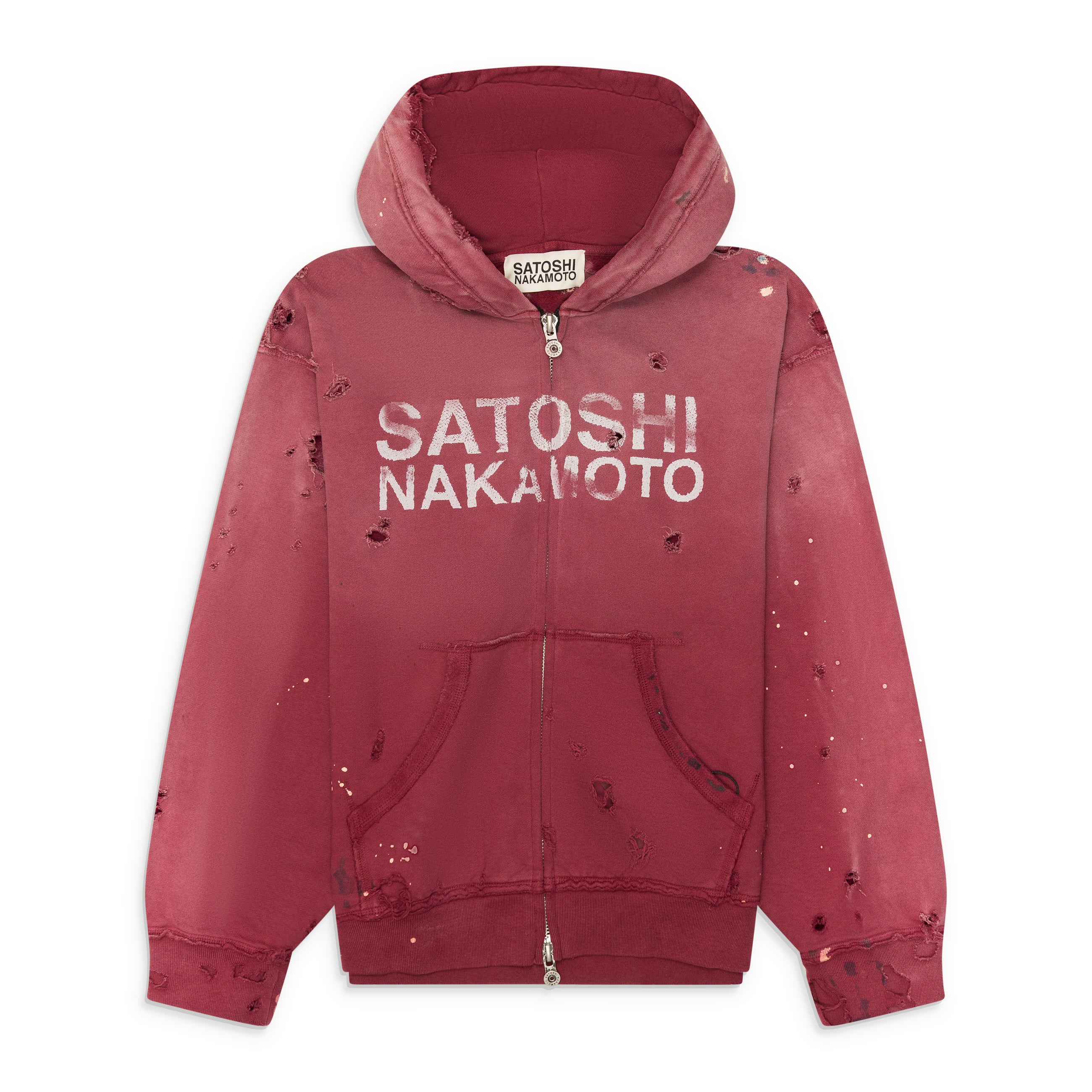 Satoshi Nakamoto Luke Fleece Hoodie Red