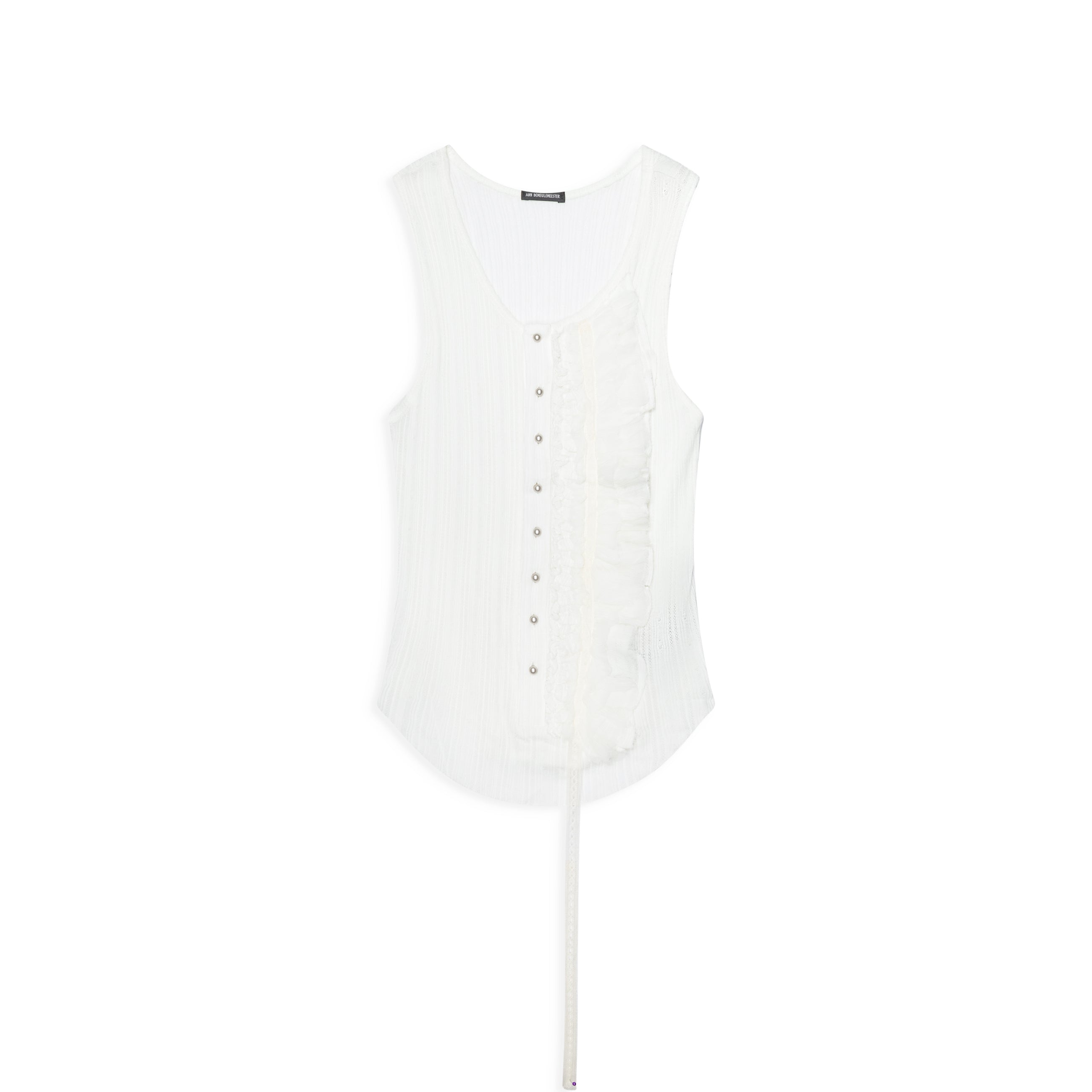 Ann Demeulemeester Rase Serafino Tank Top White