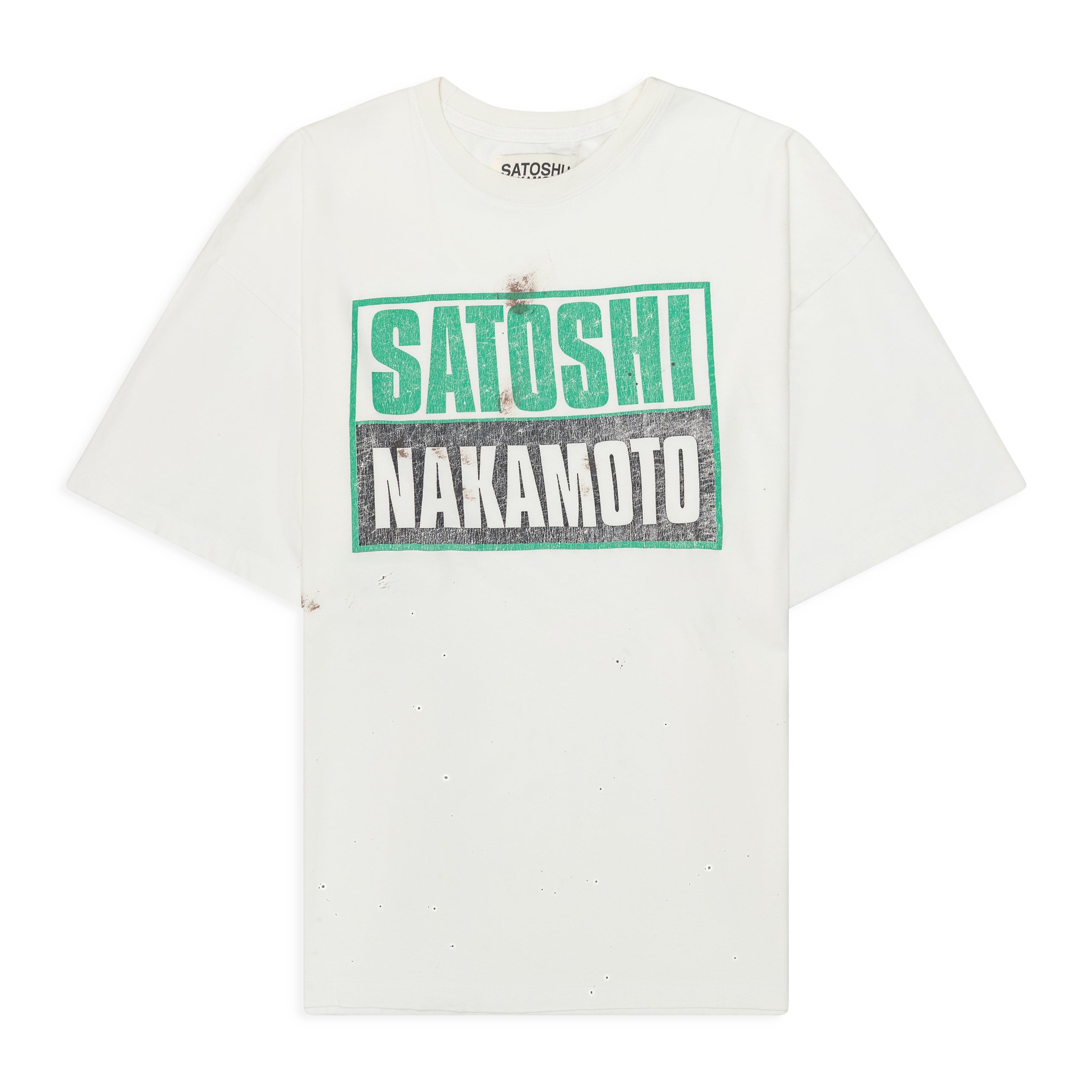 Satoshi Nakamoto Minute Man Press Tee White