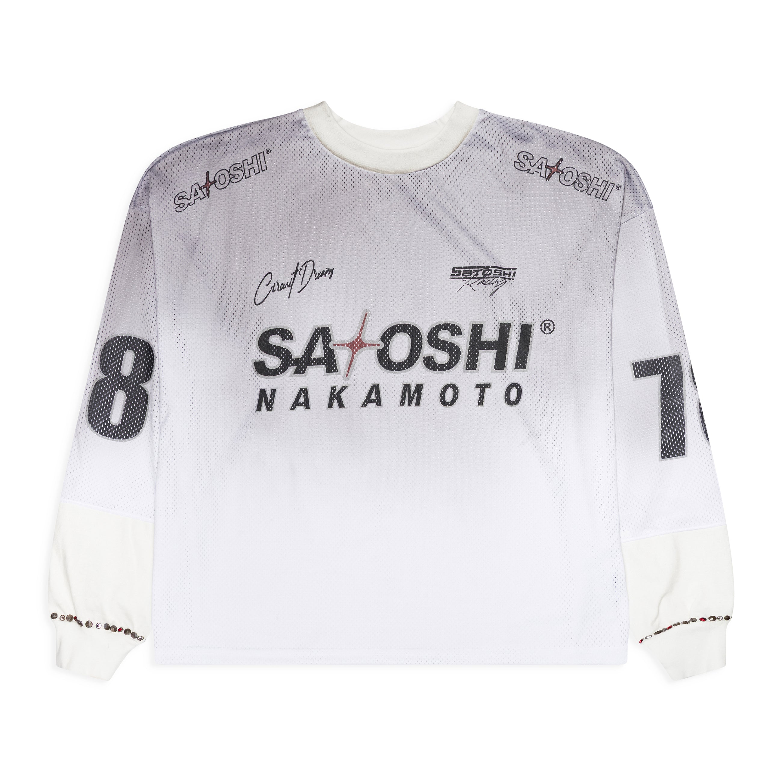 Satoshi Nakamoto Mesh Moto Jersey White