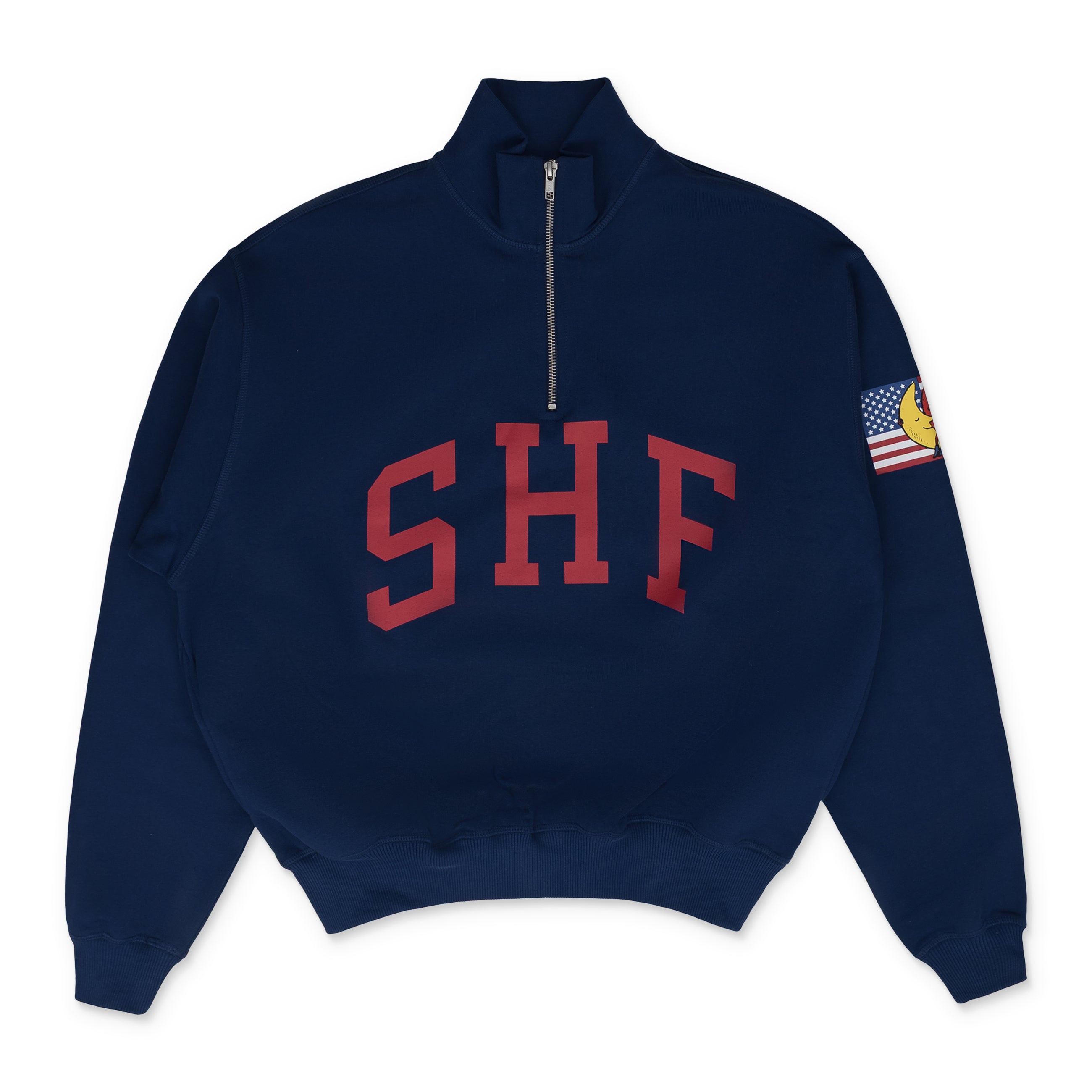 Sky High Farm Workwear SHF 1/4 Zip Sweater Knit Navy