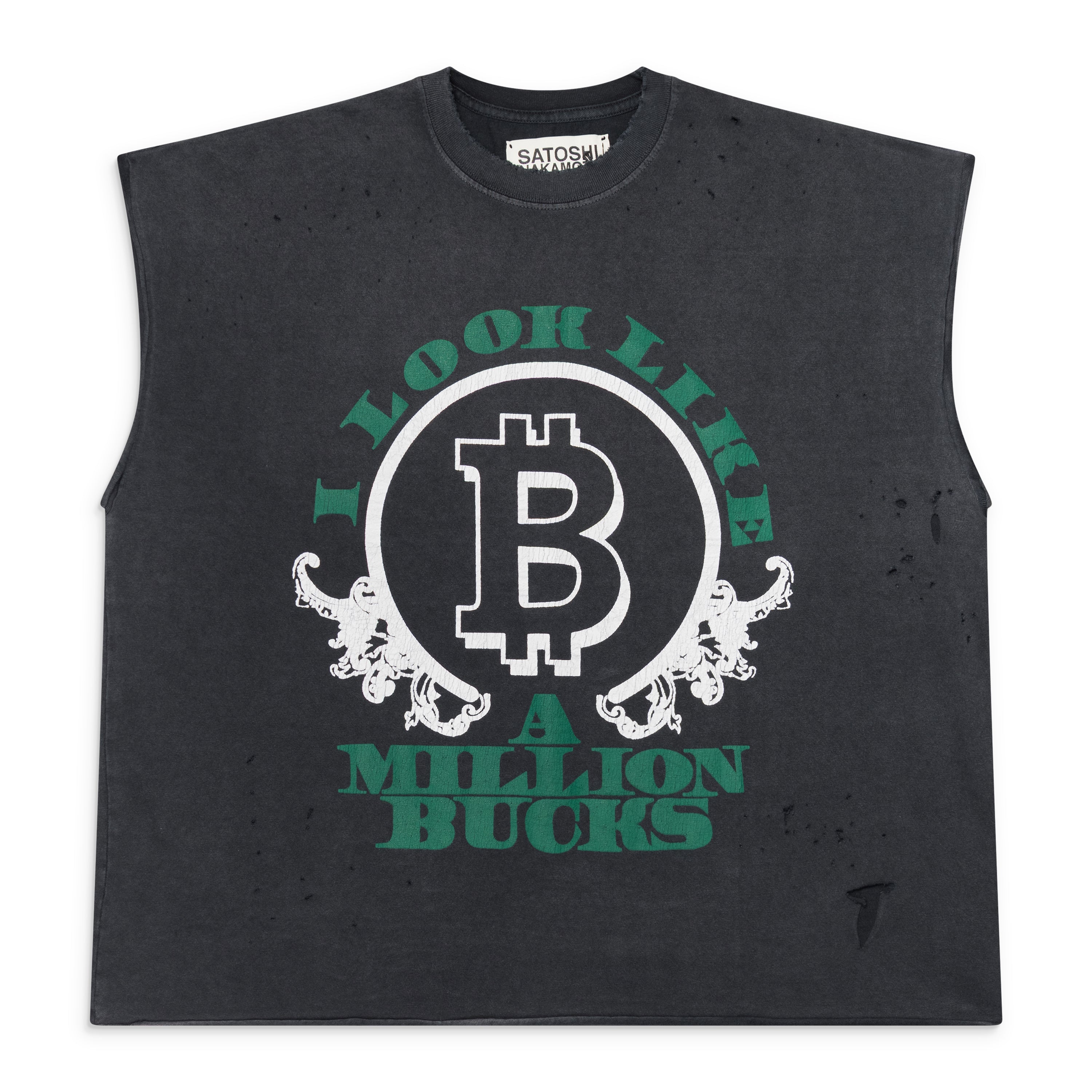 Satoshi Nakamoto Million Bucks Tee Black