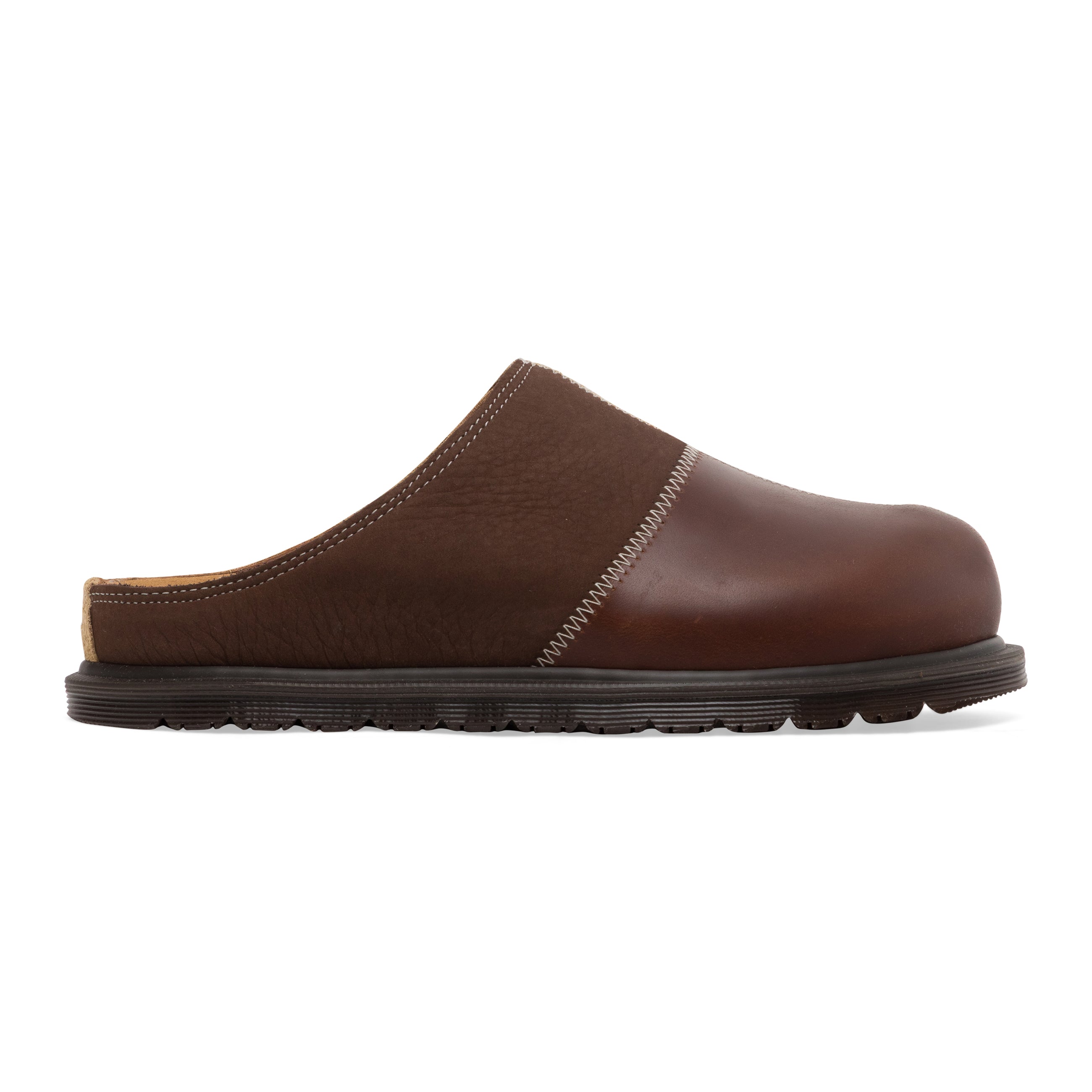 Dr. Martens Hairy Suede + Milled Nubuck San Mule Pw Sand + Butterscotch