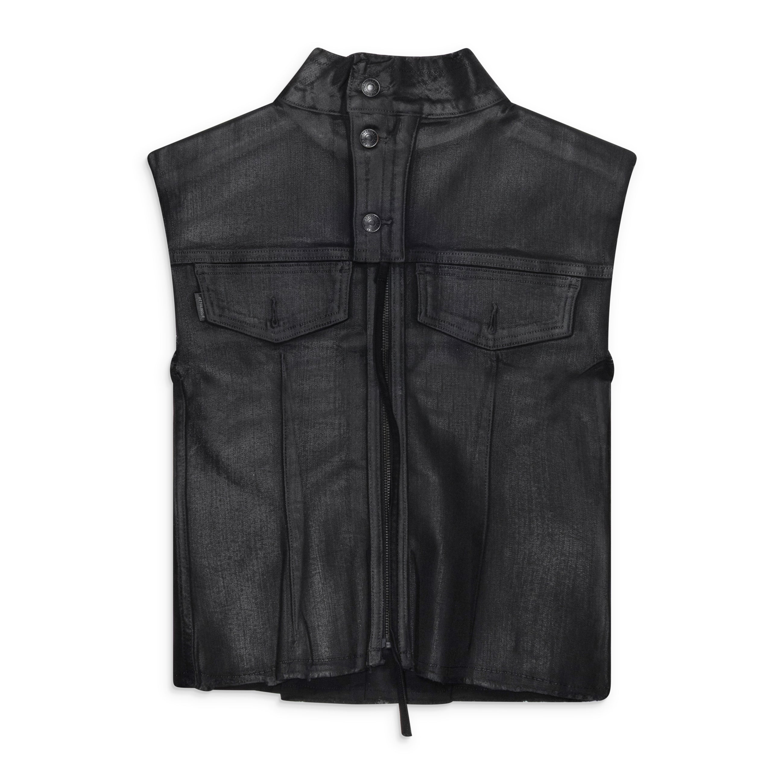Ottolinger Glazed Denim Zip Top Black