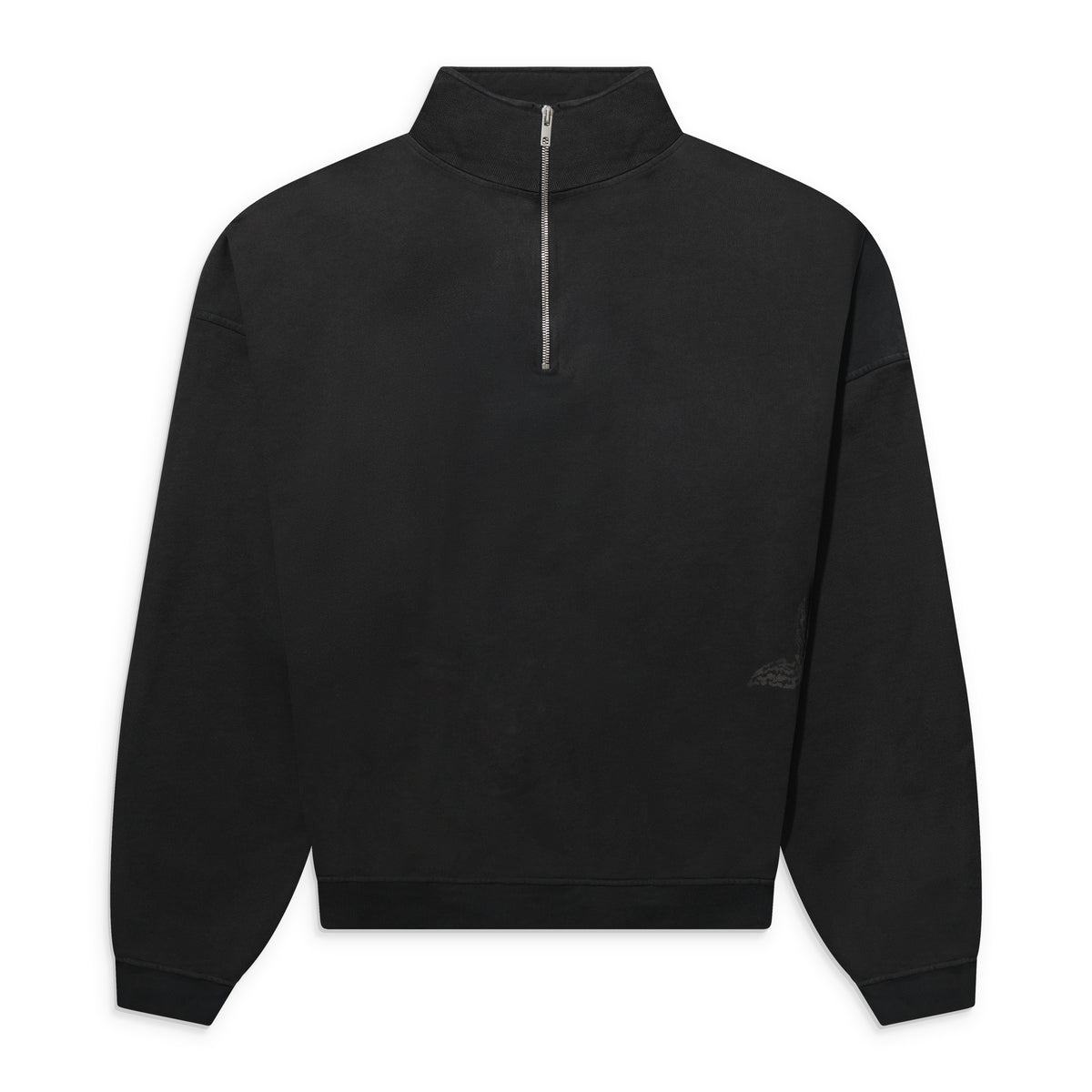 ALEXANDER DIGENOVA Stencil Logo Quarter Zip Vintage Black