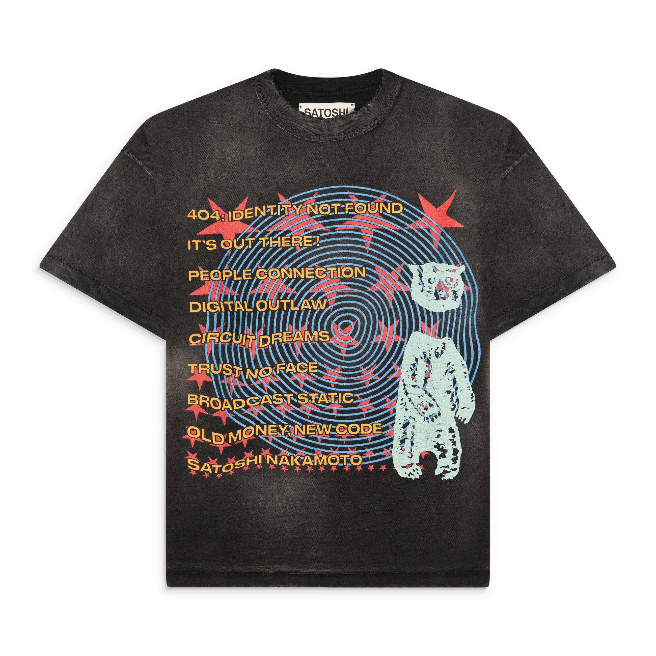 Satoshi Nakamoto Overdrive Tee Black
