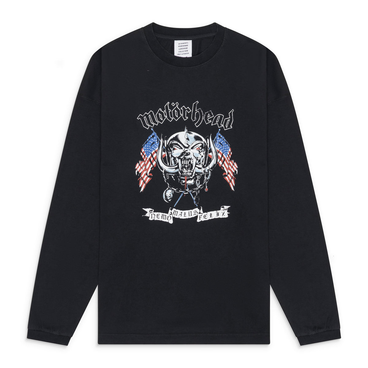 Vetements Vetementsxmotorhead Flag Longsleeve Black