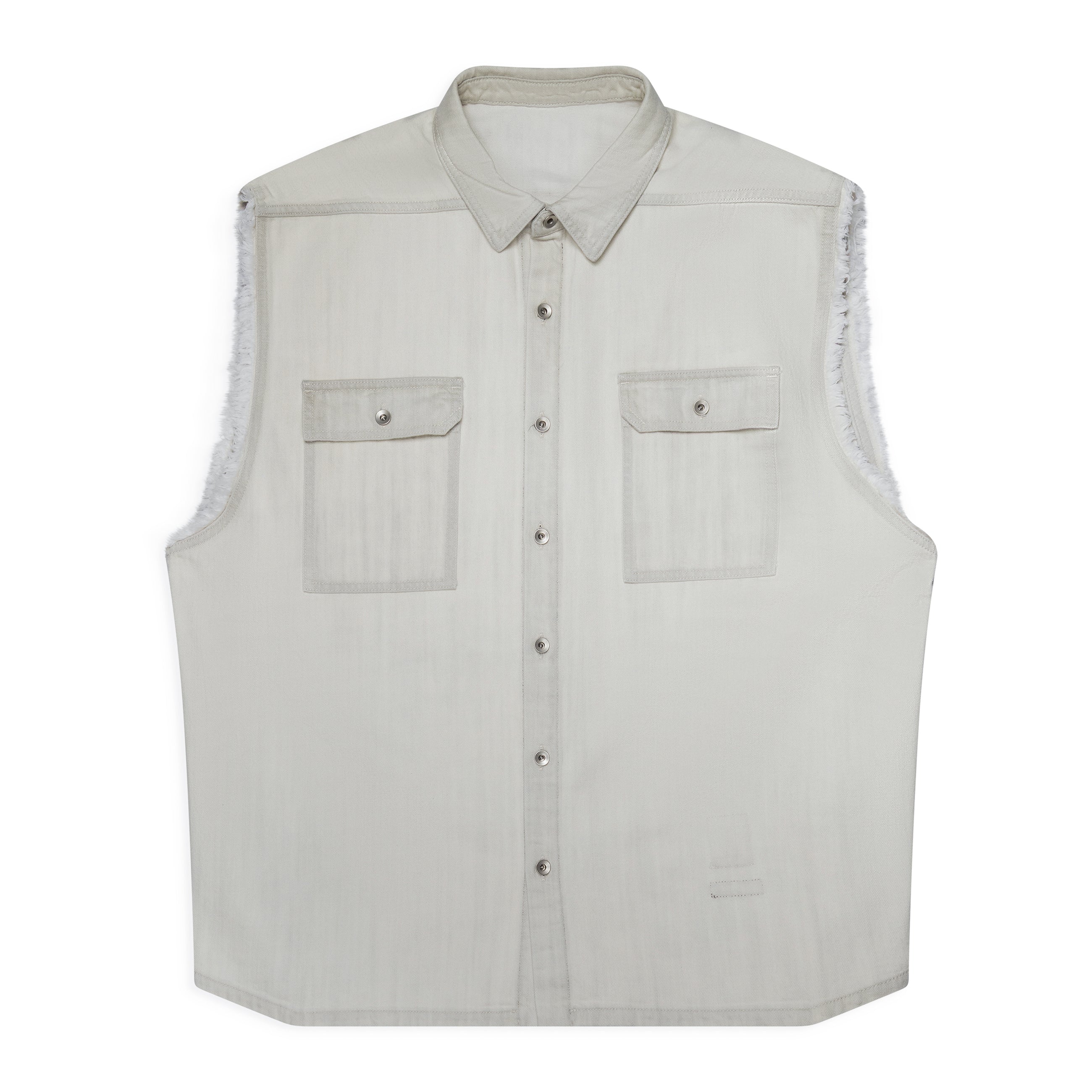 Rick Owens DRKSHDW White Sleeveless Tommy Jumbo Outershirt