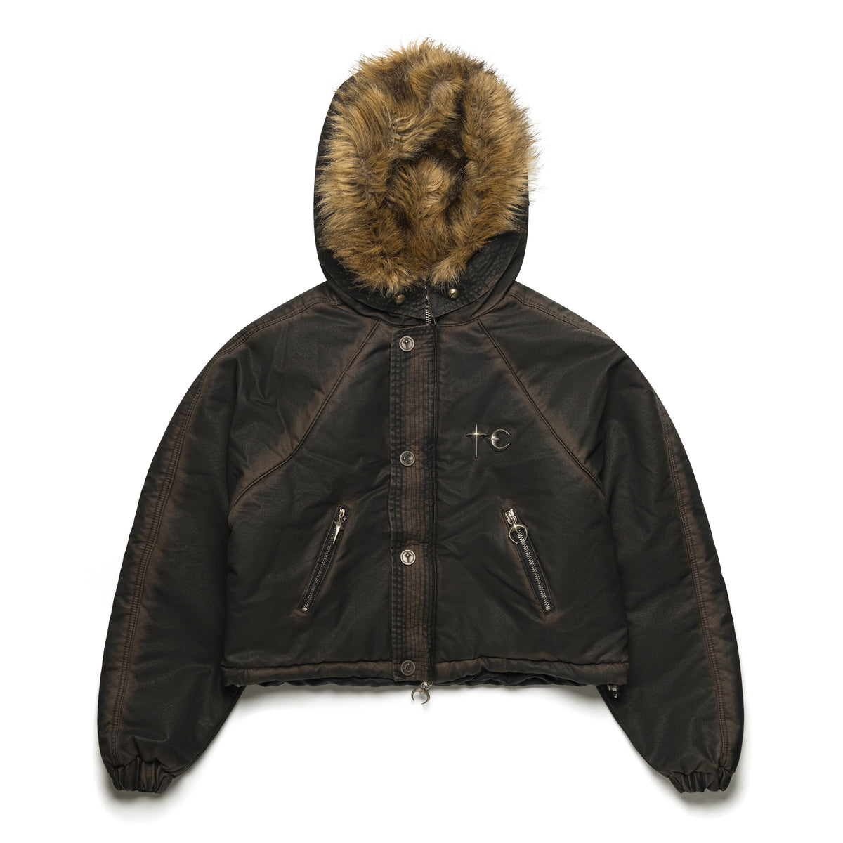 Thug Club Three Riding Skull Vintage Jacket Camo