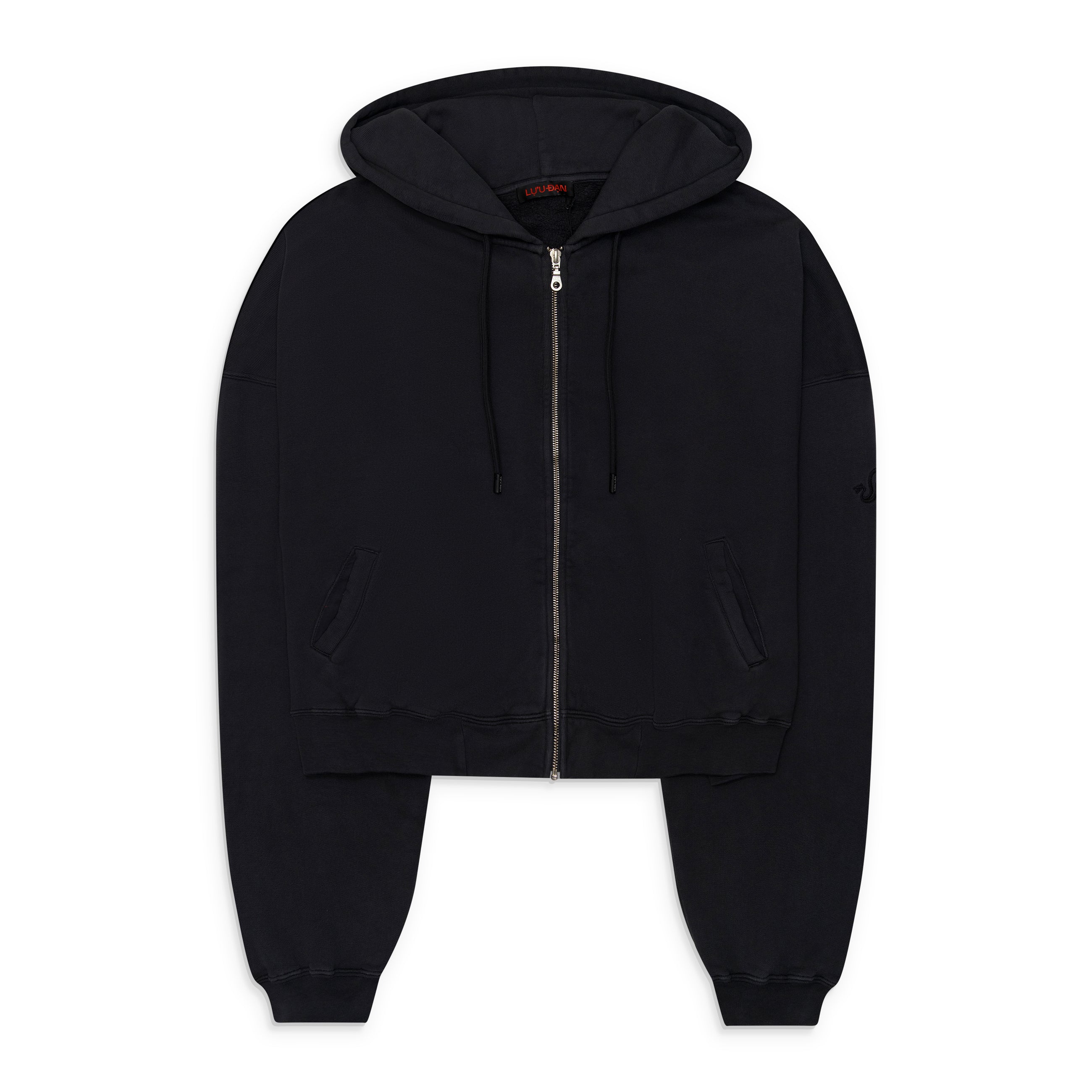 Lu'u Dan Washed Zip Hoodie Black