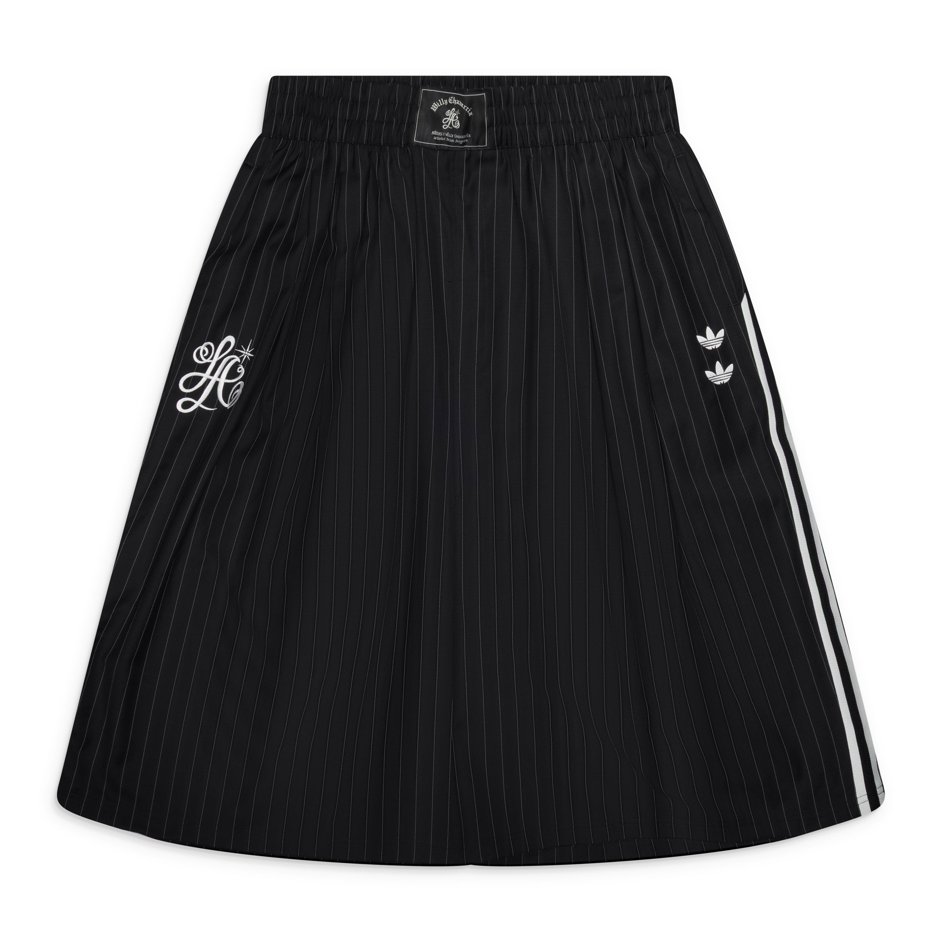 adidas Willy Chavarria Pinstripe Shorts Black