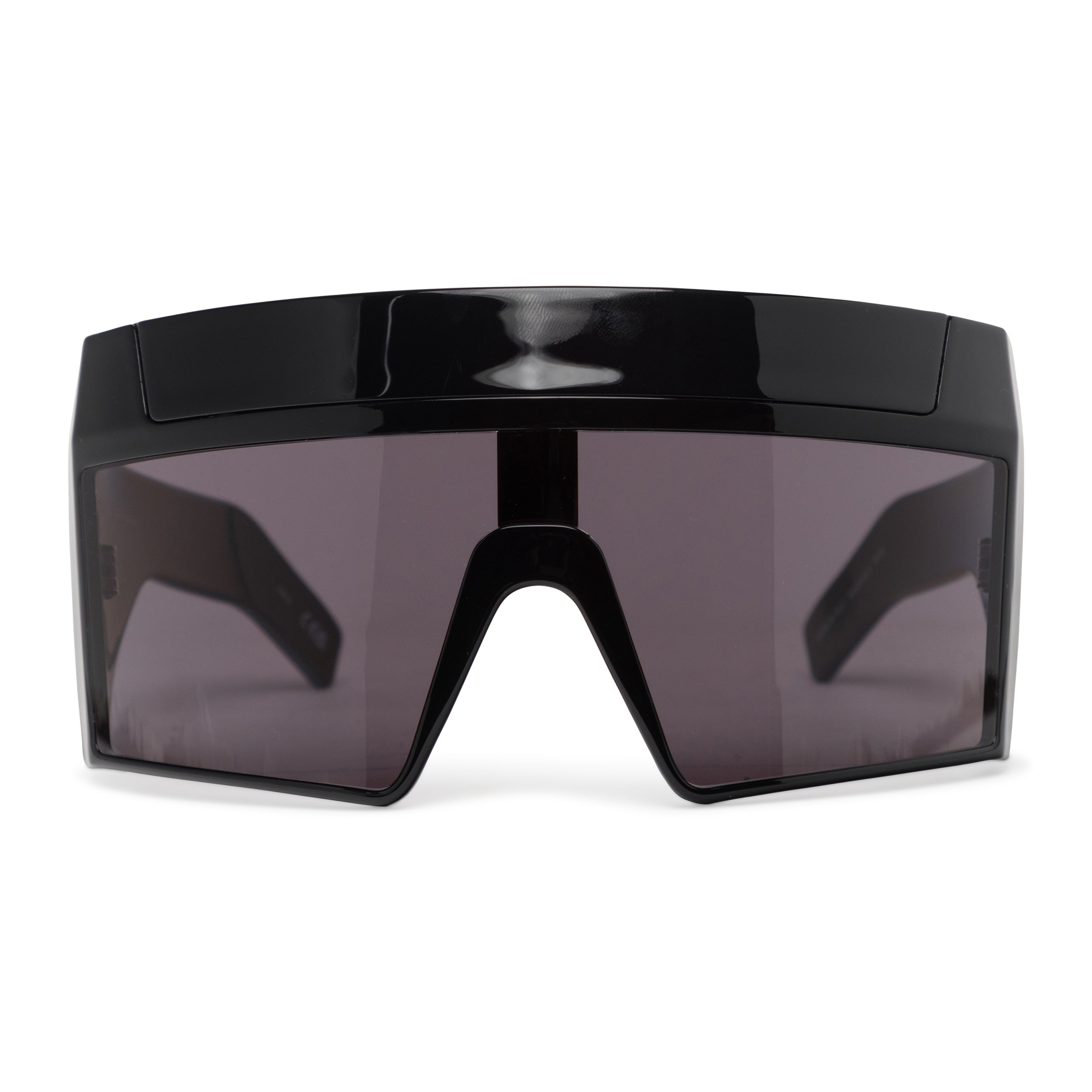 Rick Owens DRKSHDW Black Rev Shiny Sunglasses