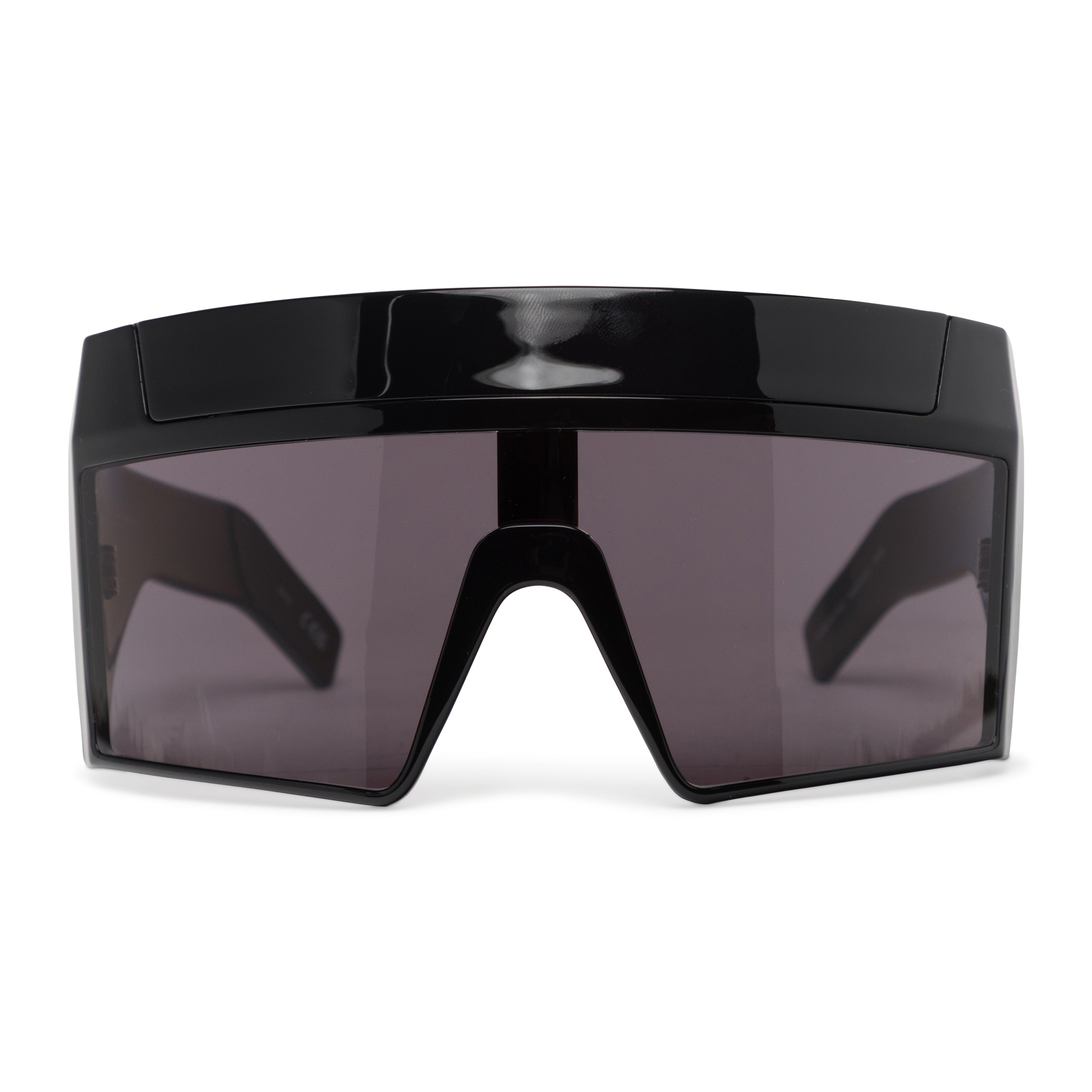 Rick Owens DRKSHDW Black Rev Shiny Sunglasses