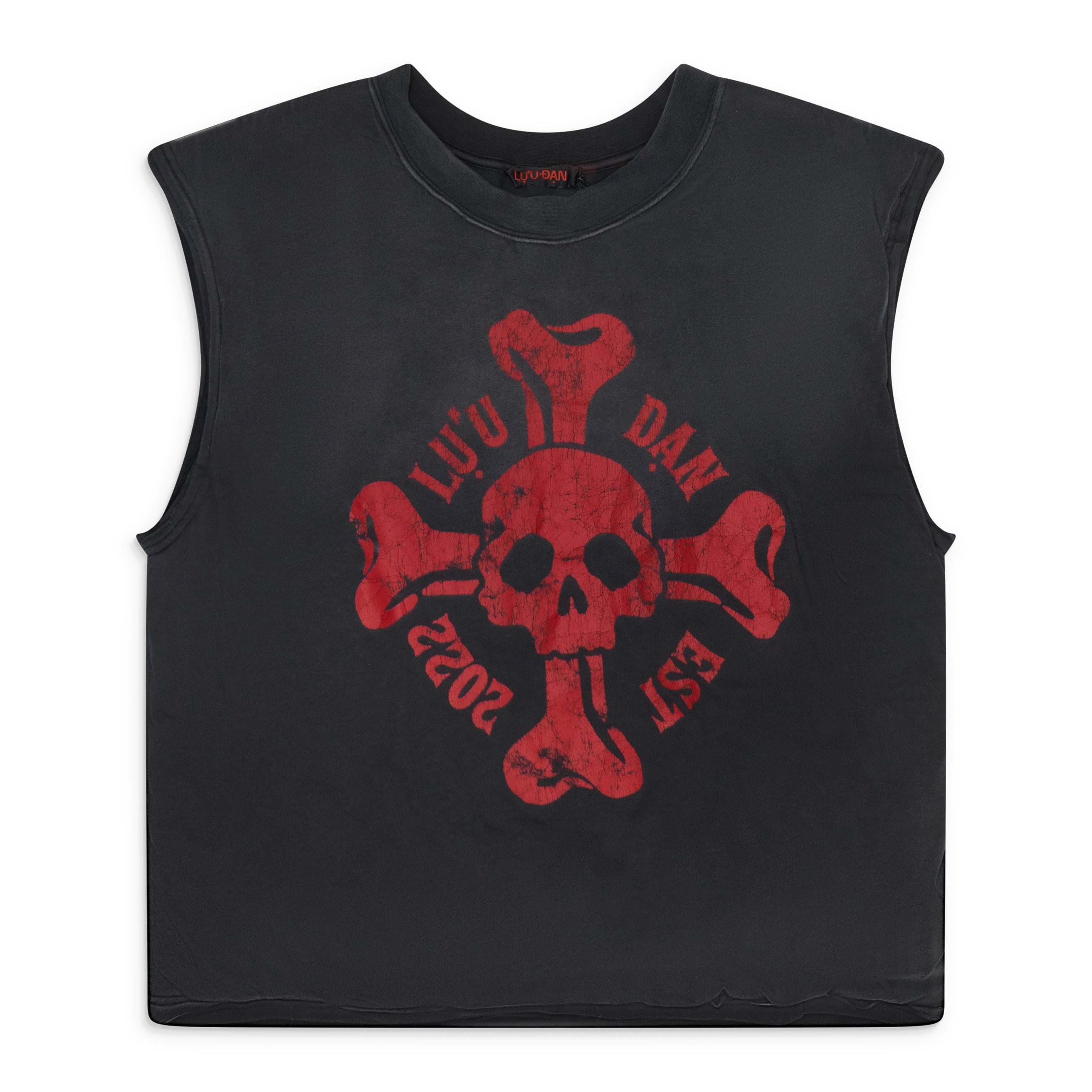 Lu'u Dan Wadded Sleeveless T-Shirt Black