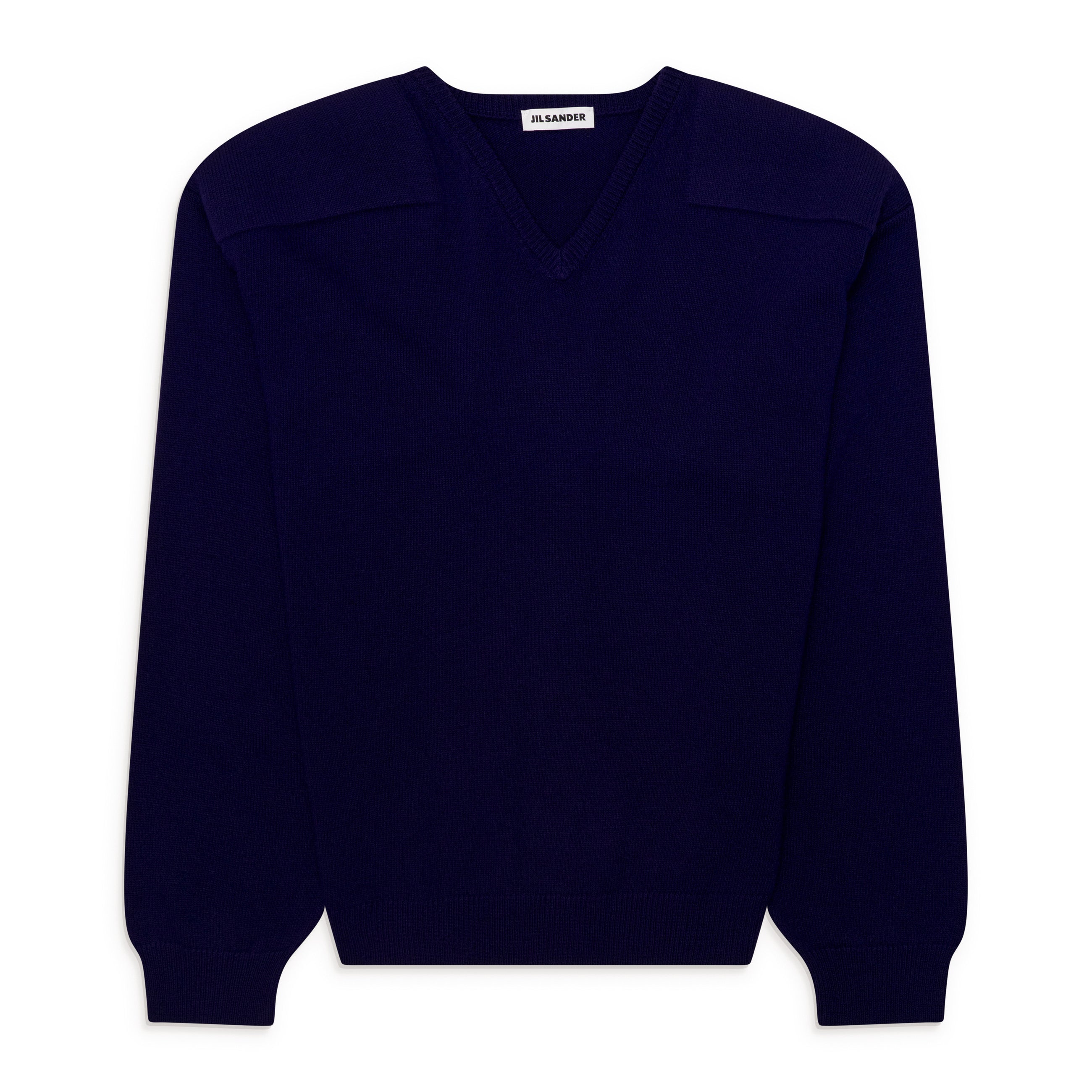 Jil Sander V-Neck Padded Jumper Violet Indigo