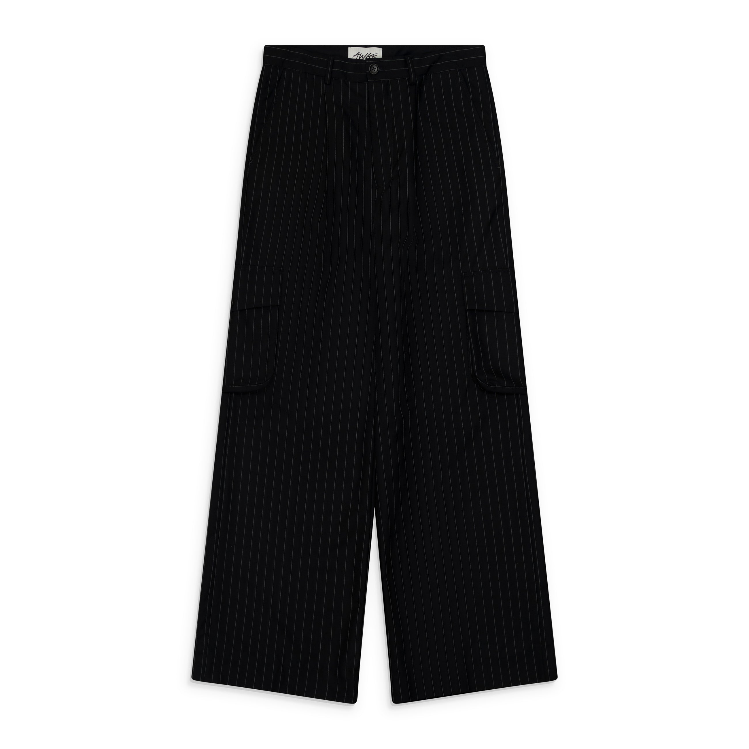 AWGE Tailored Cargo Pants Pinstripes Black