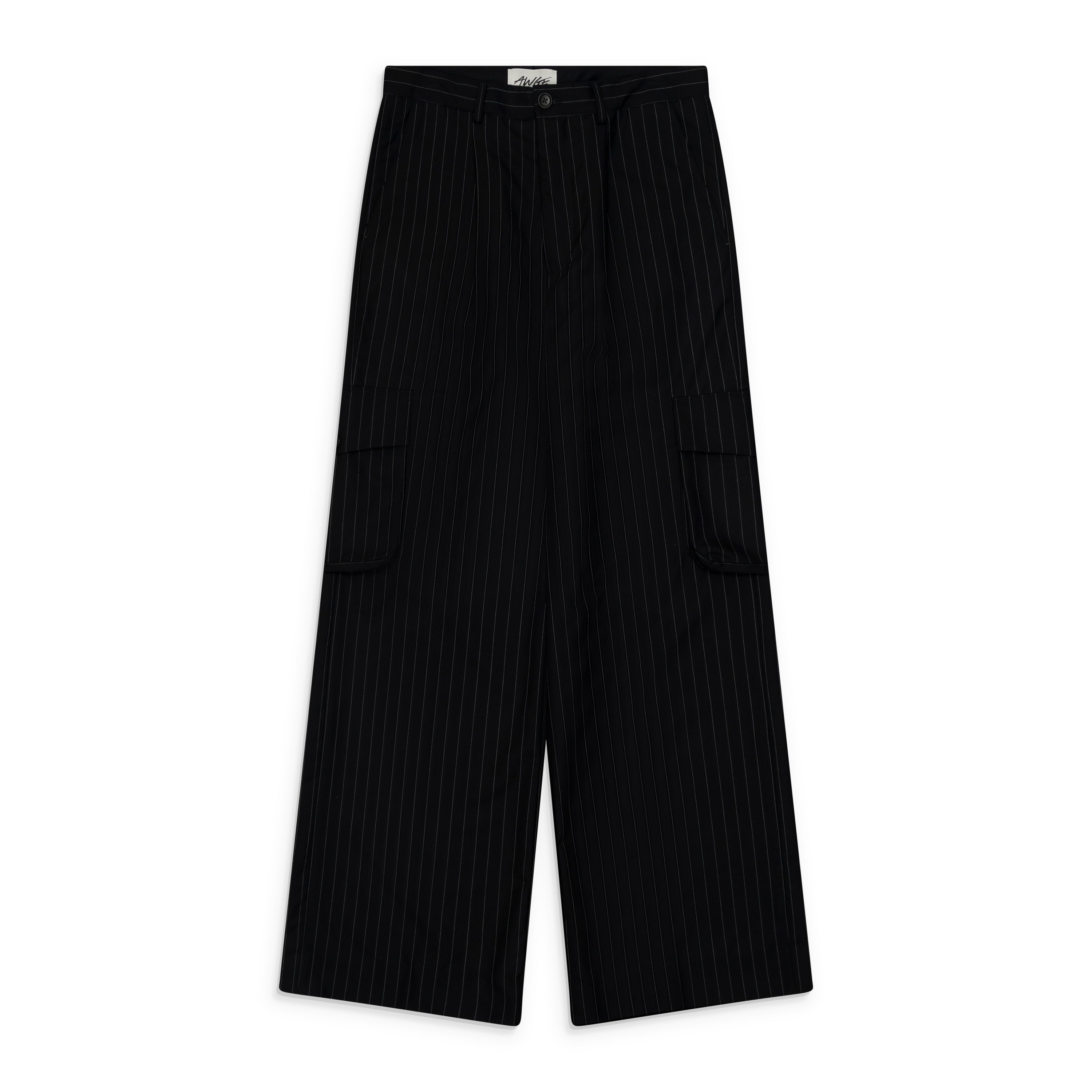 AWGE Tailored Cargo Pants Pinstripes Black