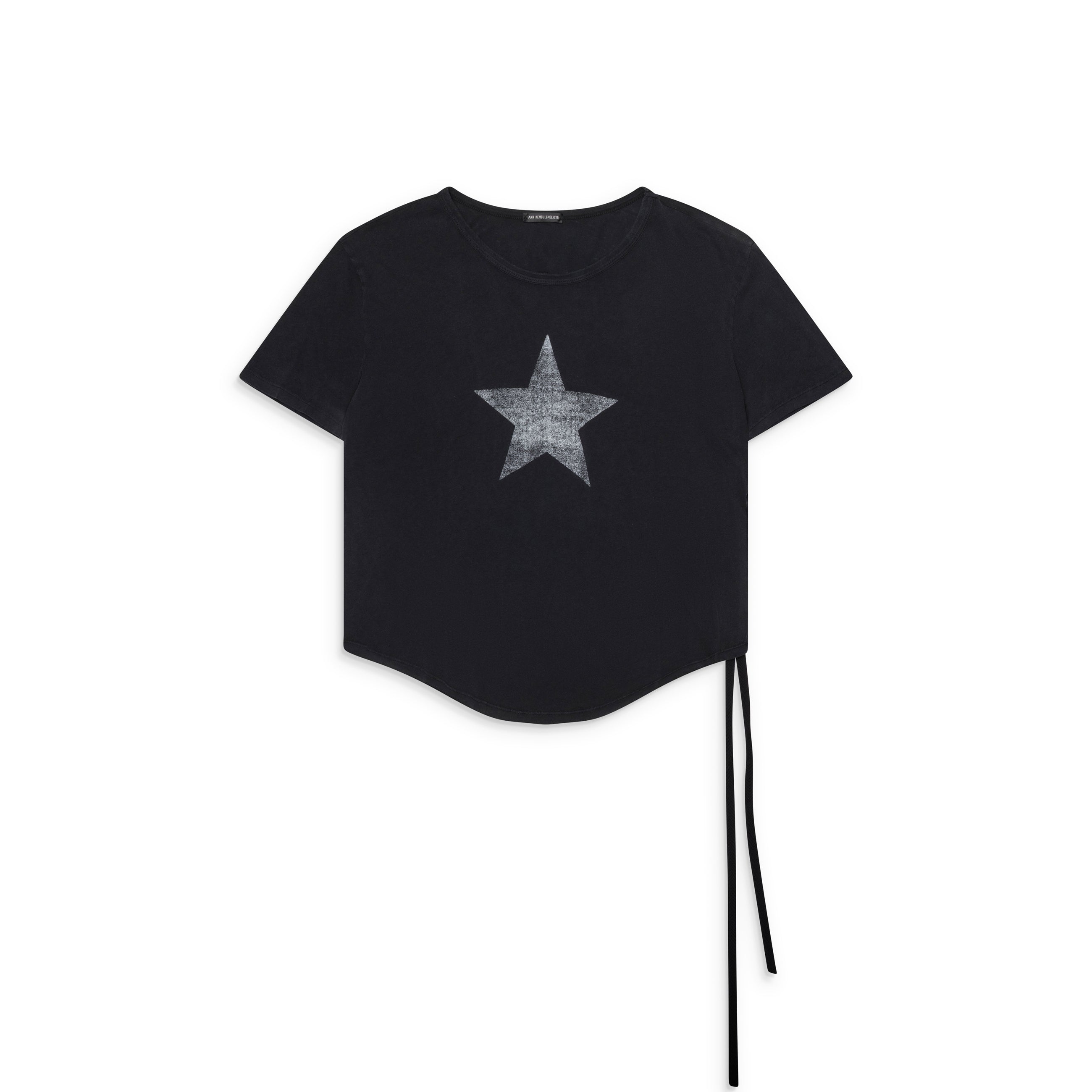 Ann Demeulemeester Star Print Micro Shirt Black