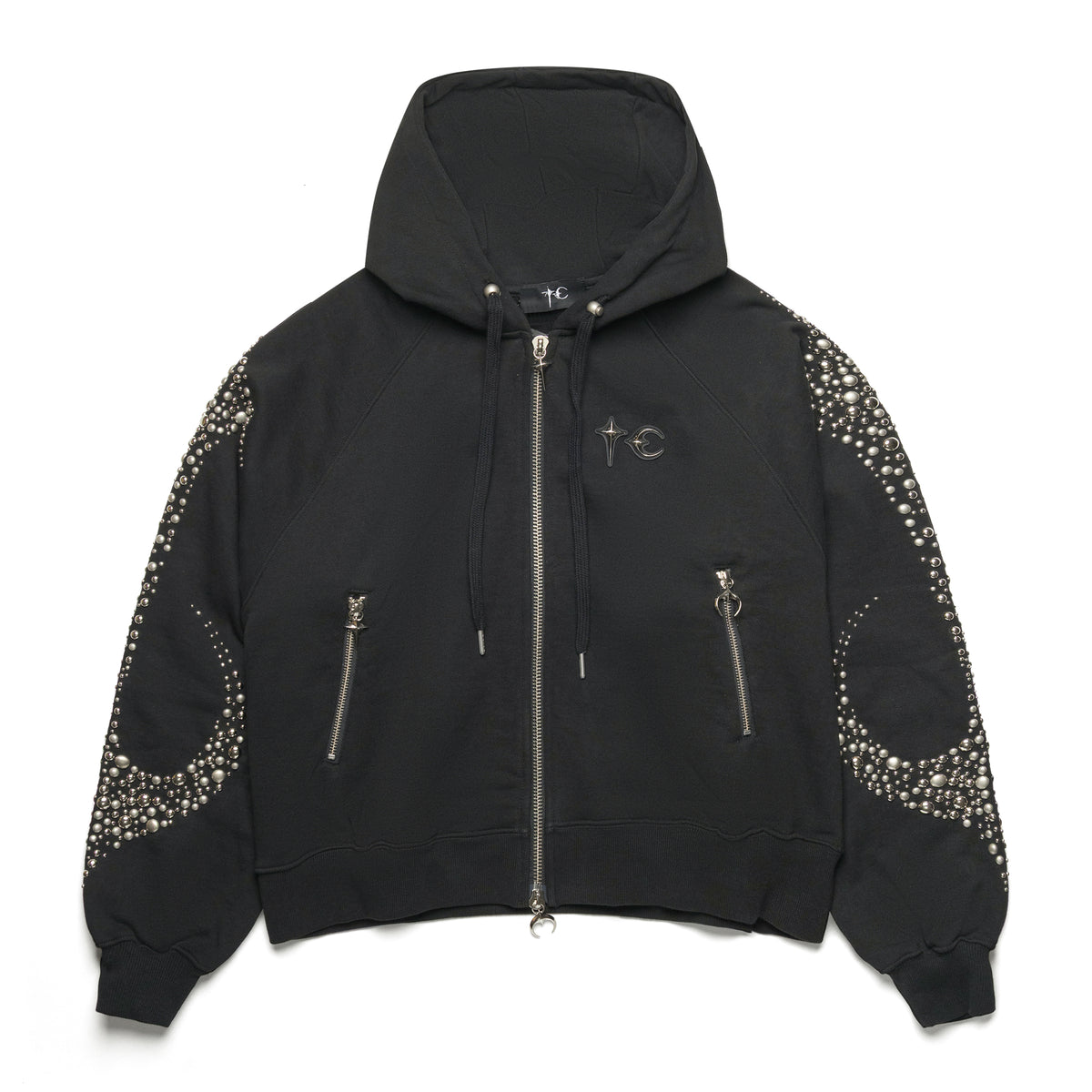 Thug Club Iron Steel Focus Zip-Up Hoodie Black