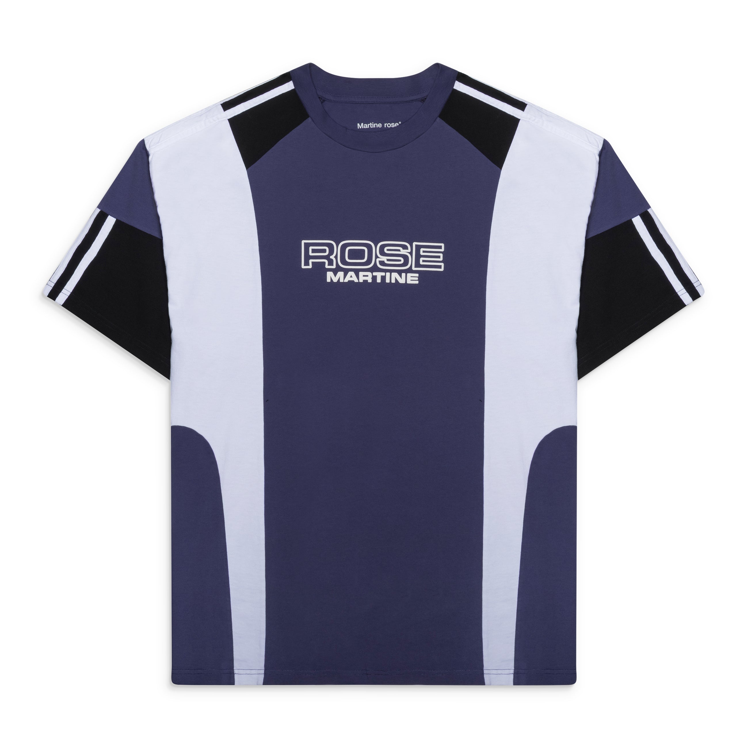Martine Rose / White Oversized Panelled T-Shirt Purple