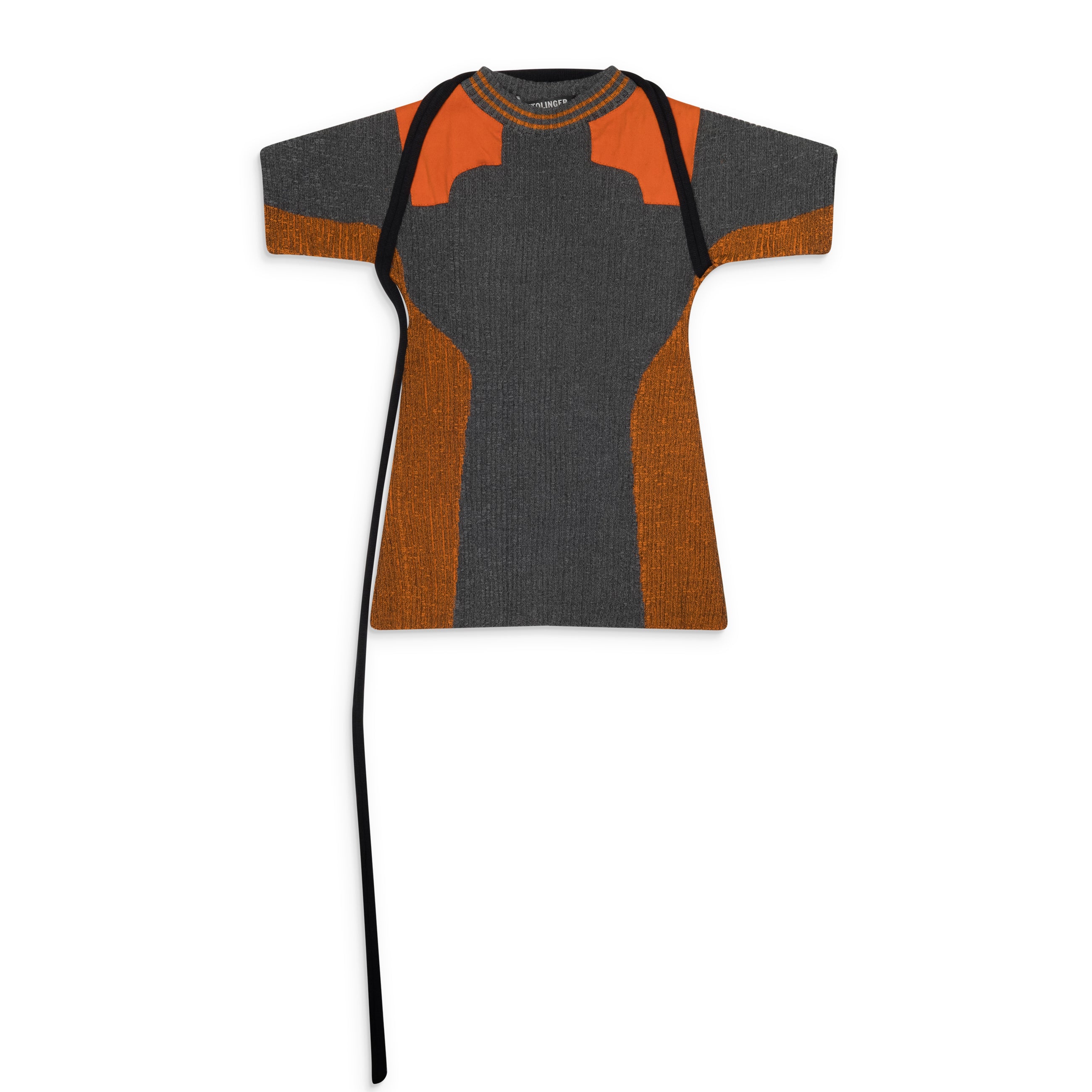 Ottolinger Grey / Orange Textured Knit Team Shirt Multicolor