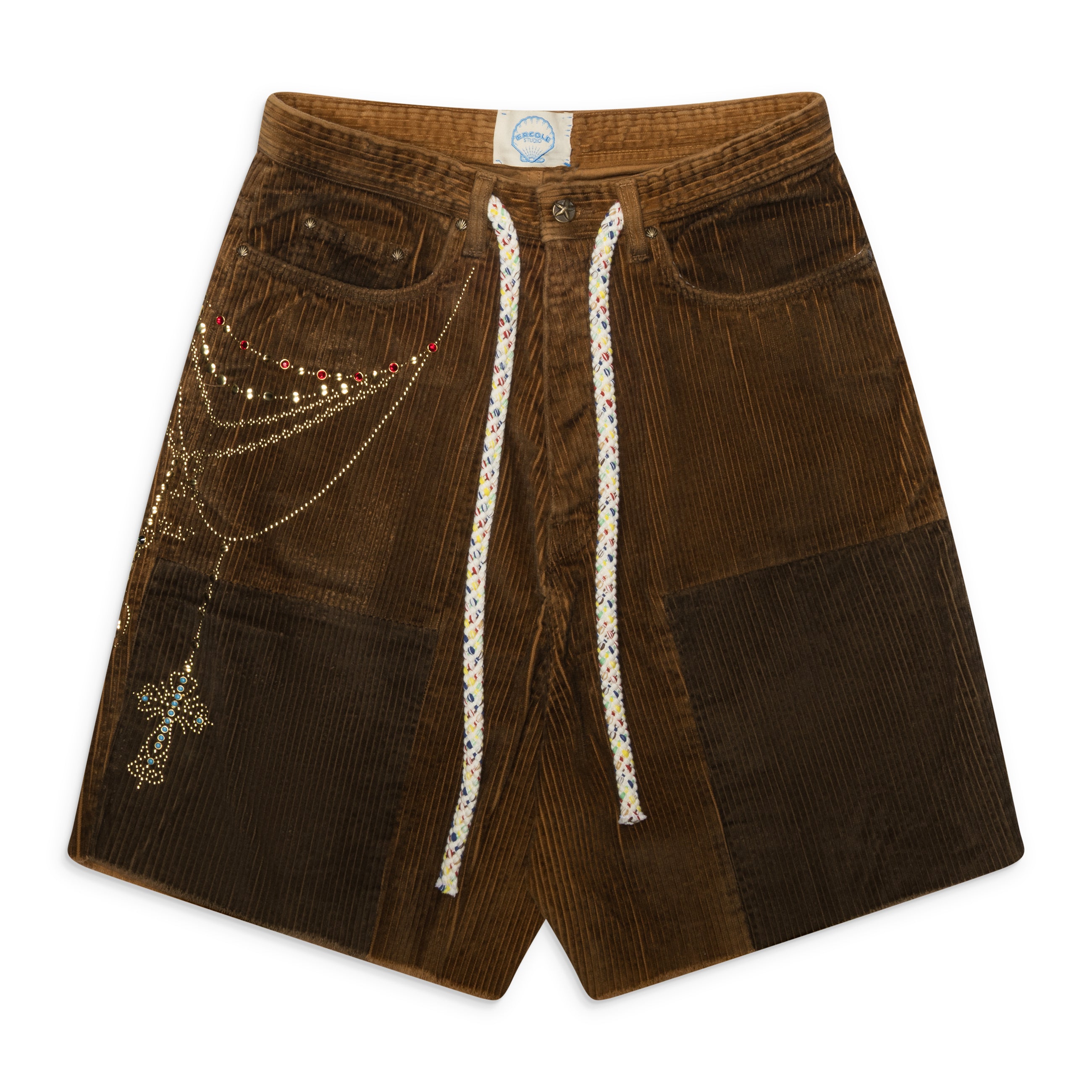 Ercole Studio Pathwork Corduroy Shorts Brown