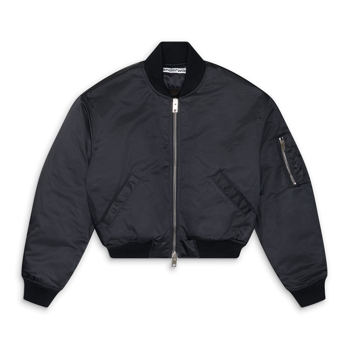 Alexander Wang Bomber Jacket W/ Faux Fur Lining Black
