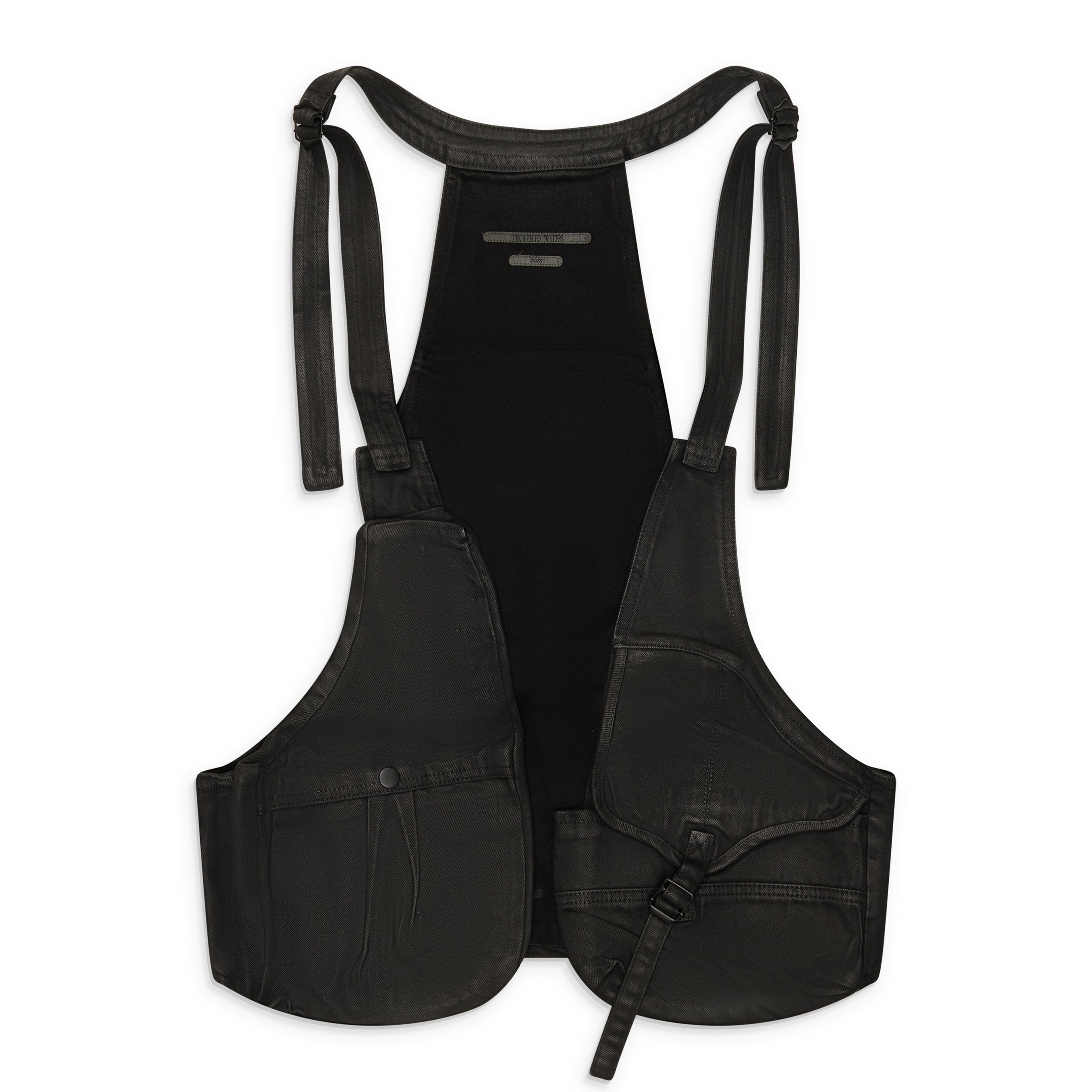Troubled Waters Waxed Utility Vest Black