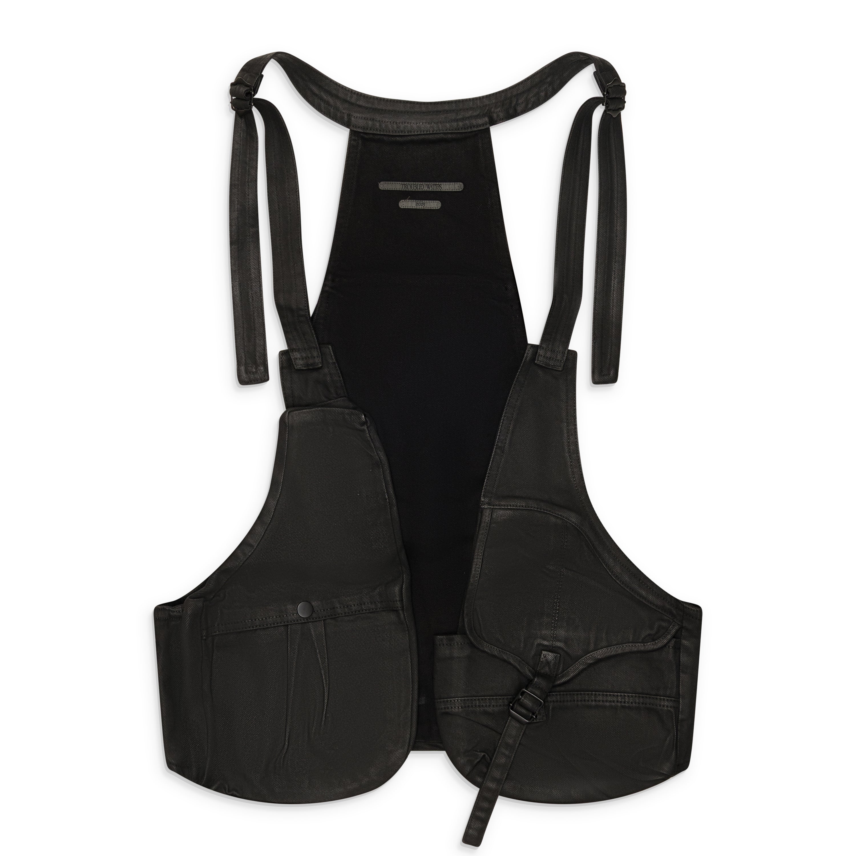 Troubled Waters Waxed Utility Vest Black