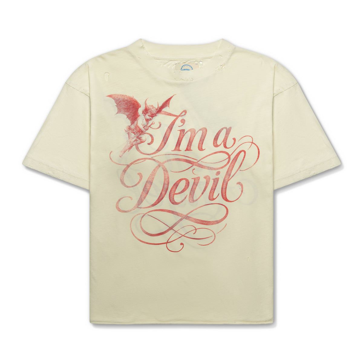 Ercole Studio I'M An Angel Vintage Jersey T Shirts White
