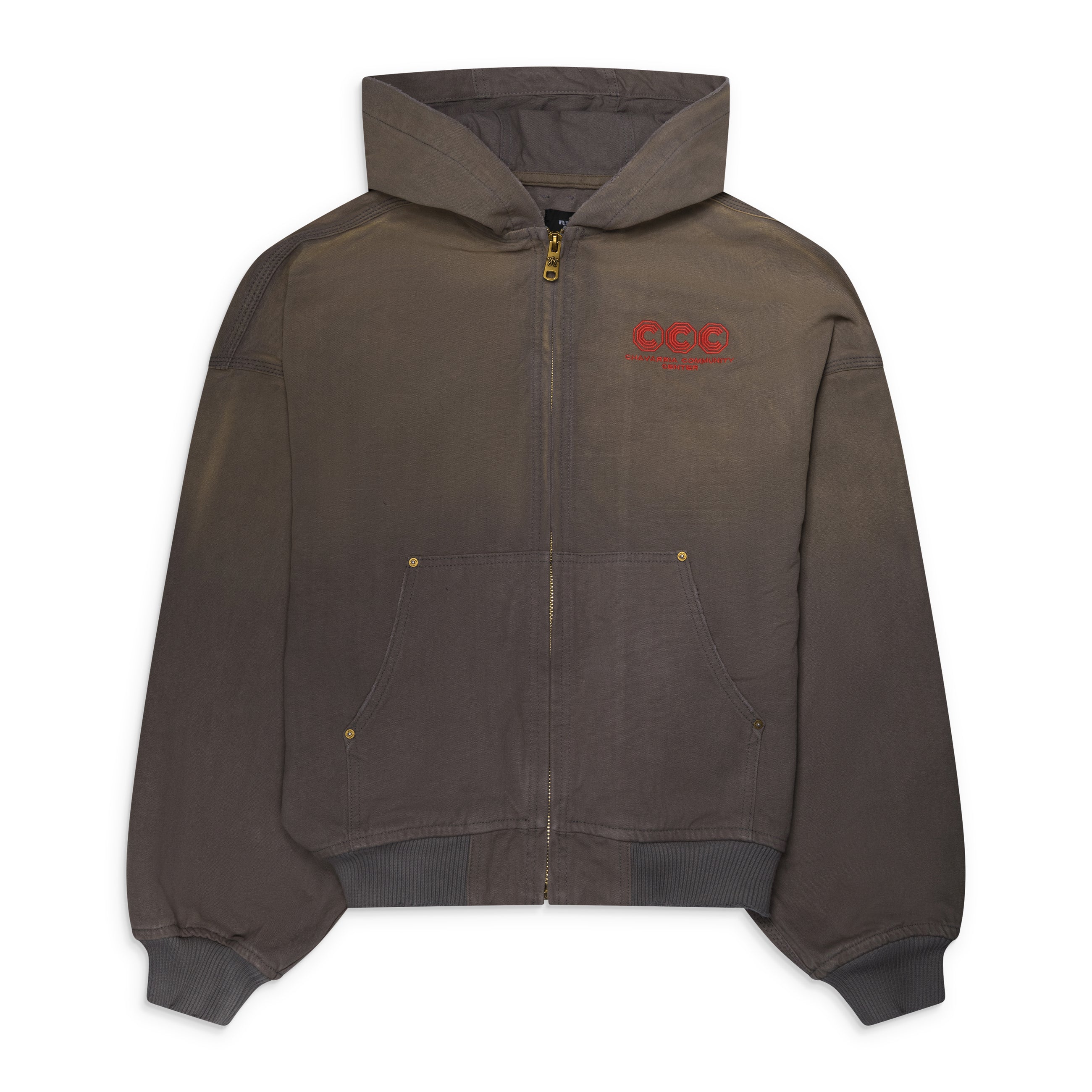 Willy Chavarria Juggernaut Workwear Hoodie Grey