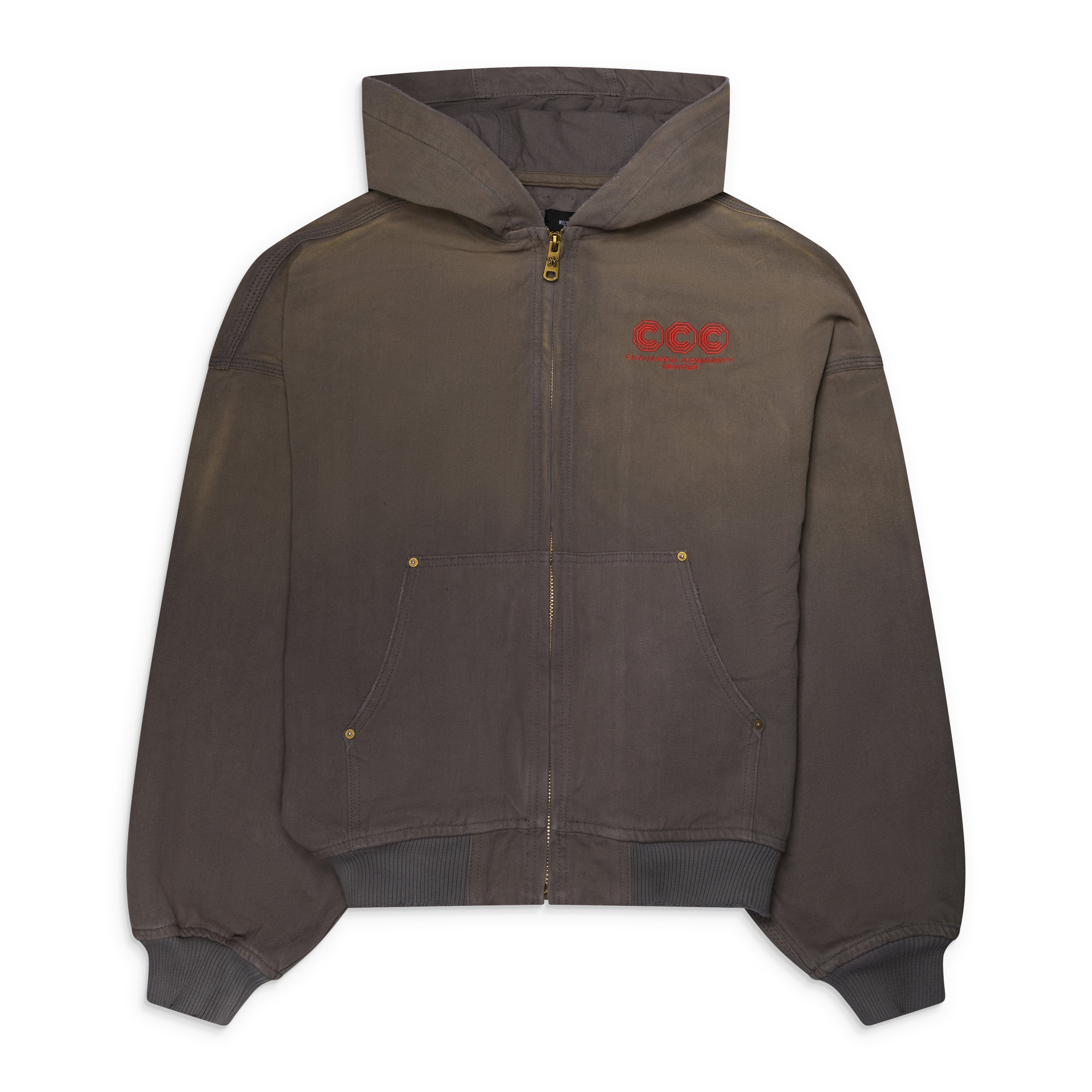 Willy Chavarria Juggernaut Workwear Hoodie Grey