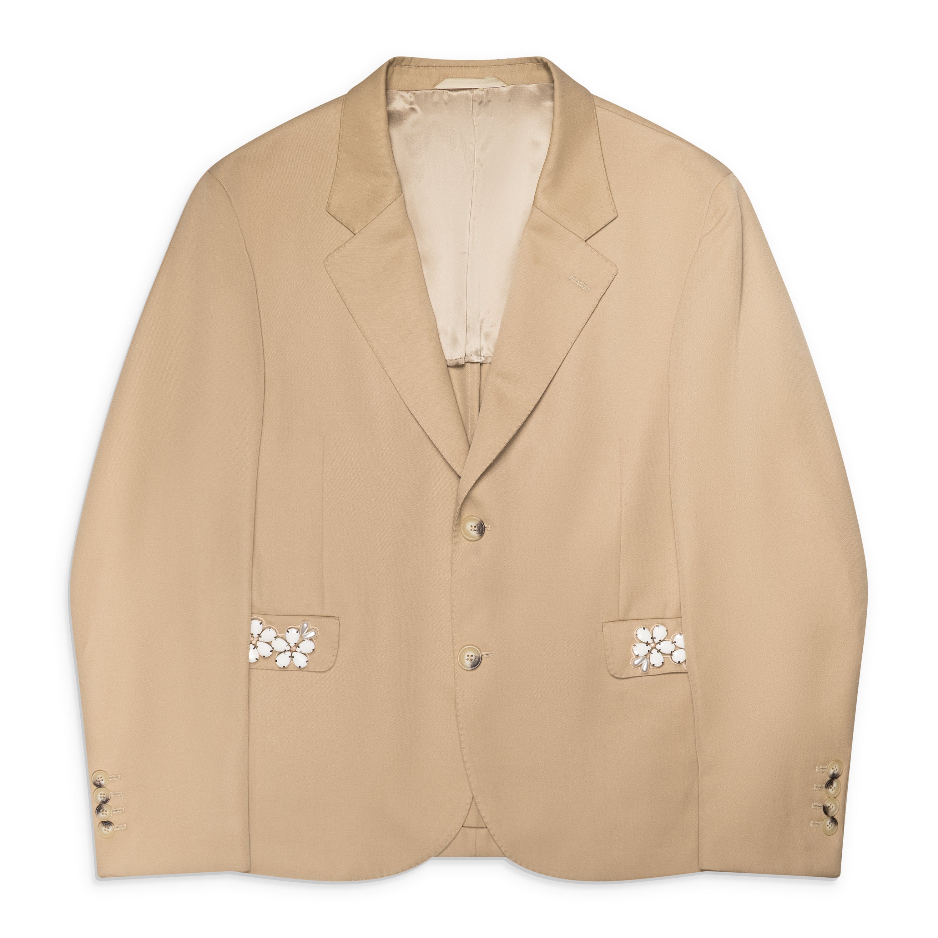 Simone Rocha Classic Jacket W/ Emb Beige