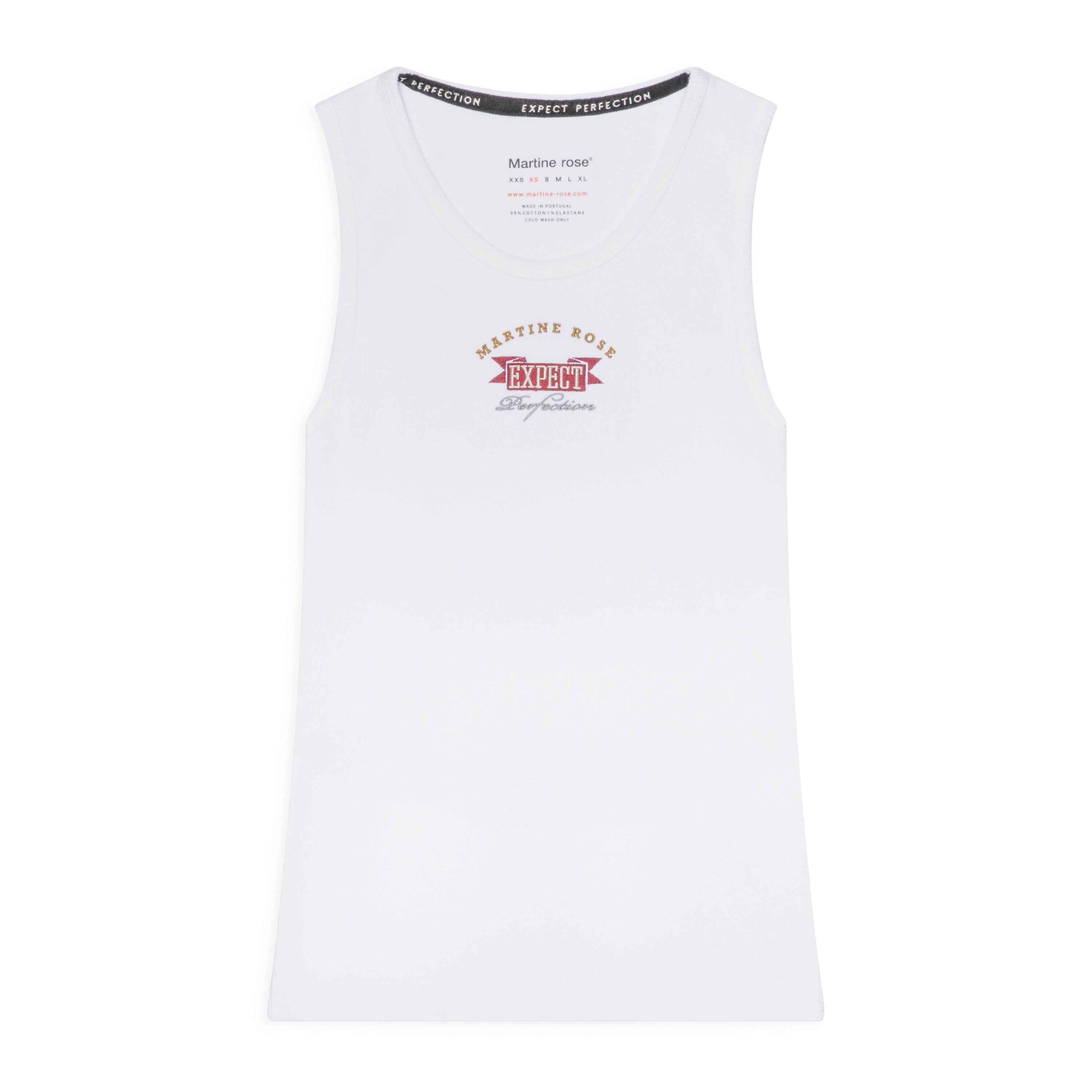 Martine Rose Ribbed Tank Top White – ESSXNYC