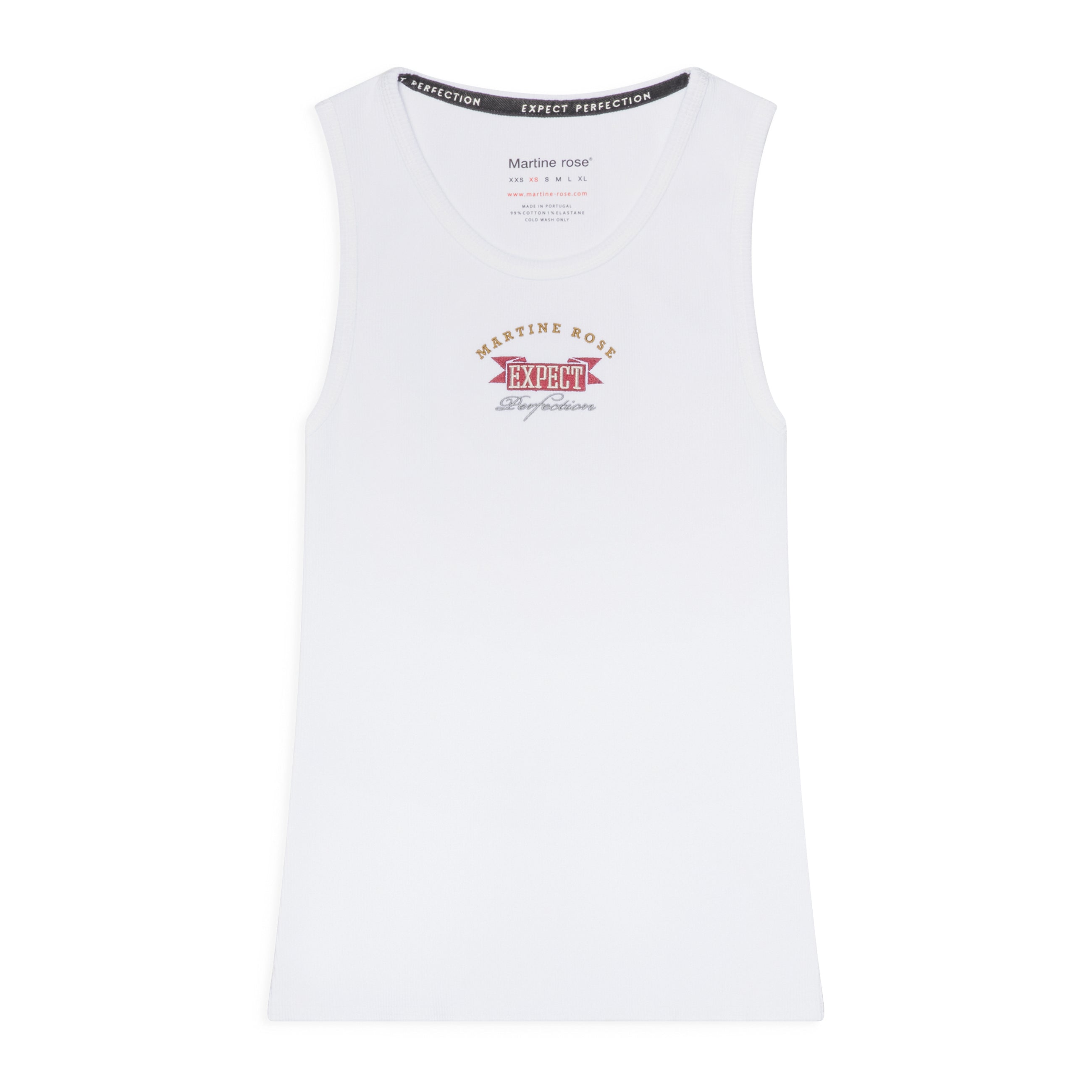 Martine Rose Ribbed Tank Top White