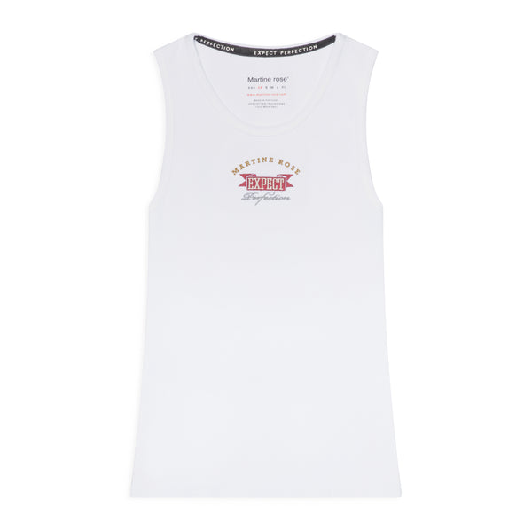Martine Rose Ribbed Tank Top White – ESSXNYC