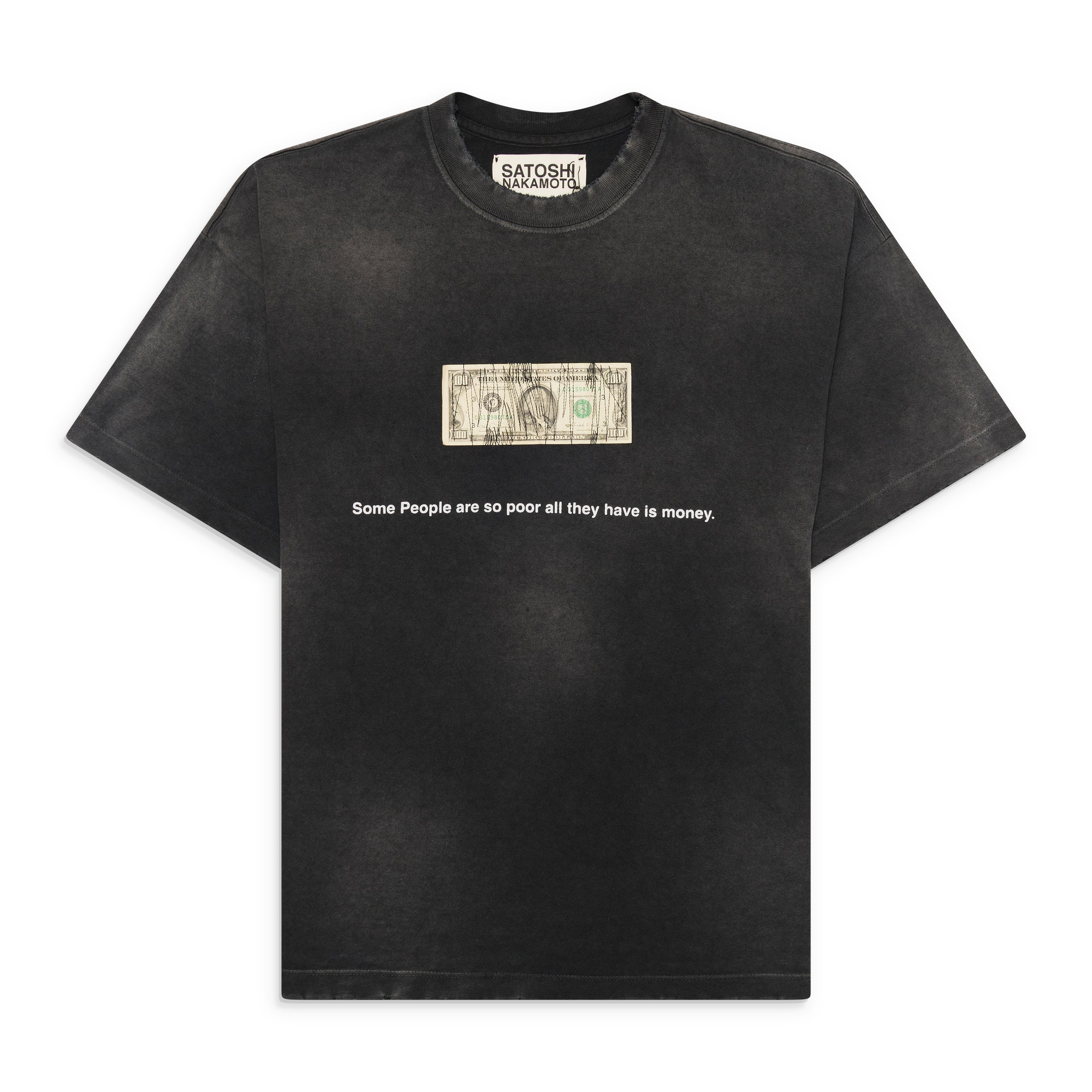 Satoshi Nakamoto Cup Half Full Tee Black