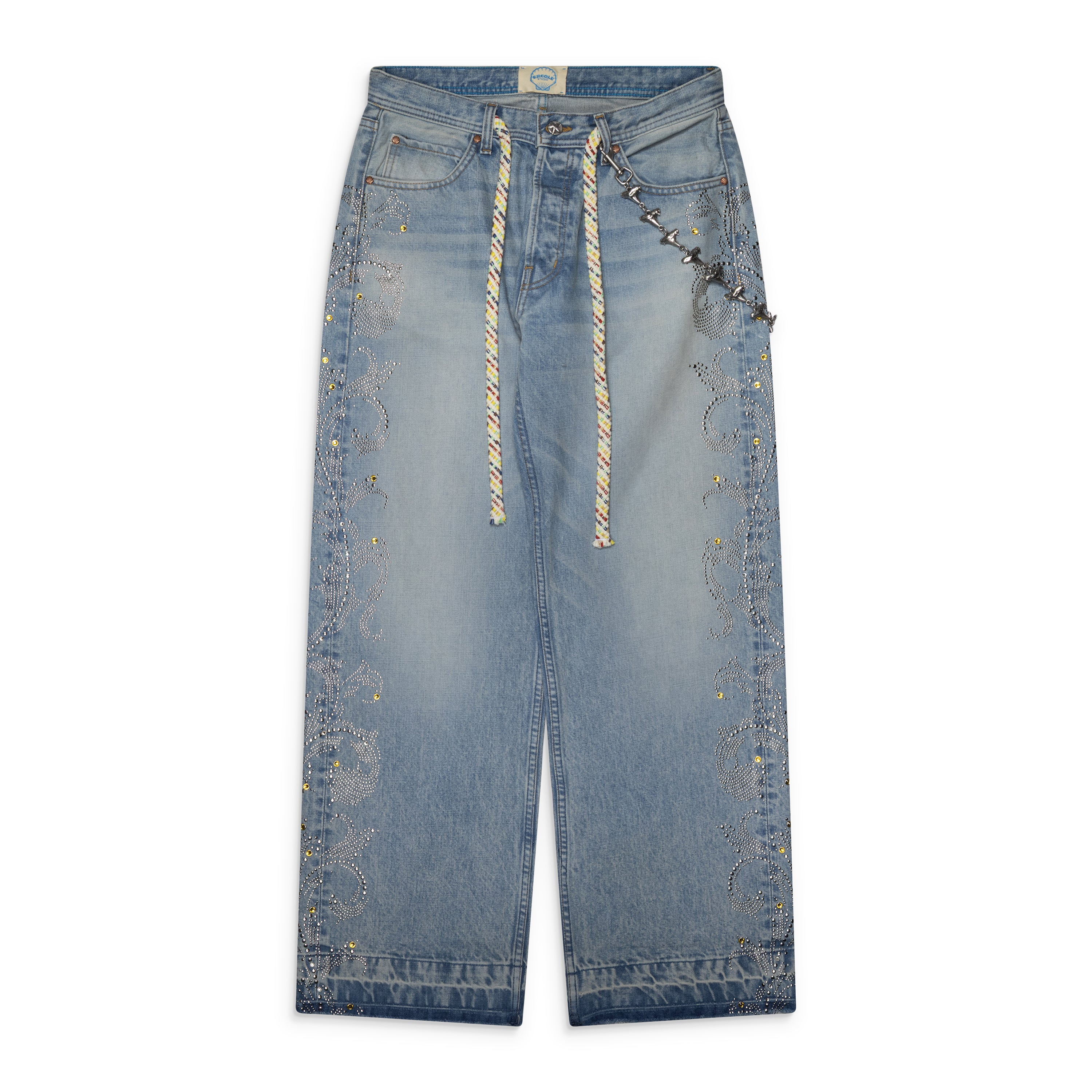 Ercole Studio Embellished Denim Jeans Blue