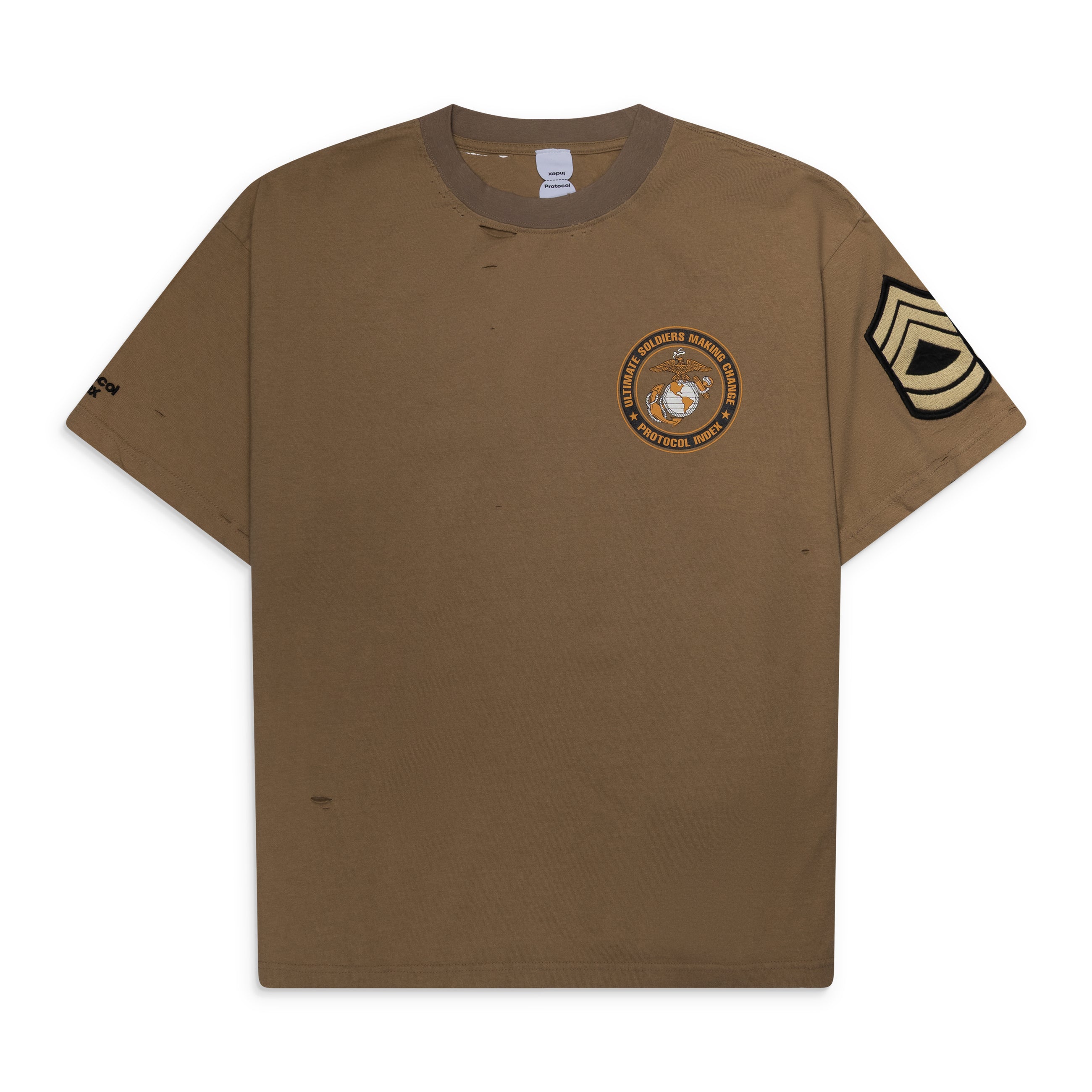 Protocol Index Usmc Vintage T Shirts Beige