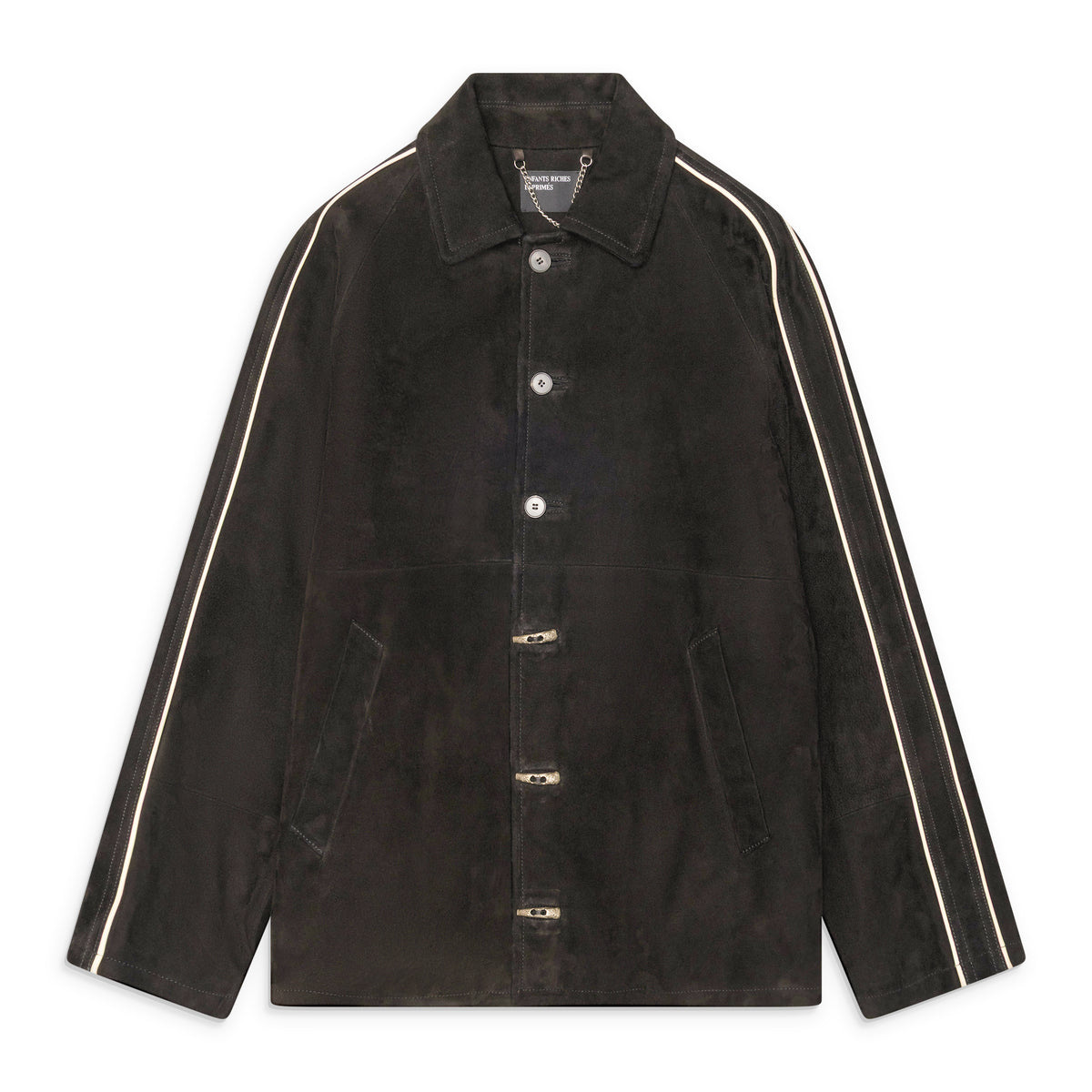 Enfants Riches Deprimes Suede AcadÉMie Jacket Black / Ivory