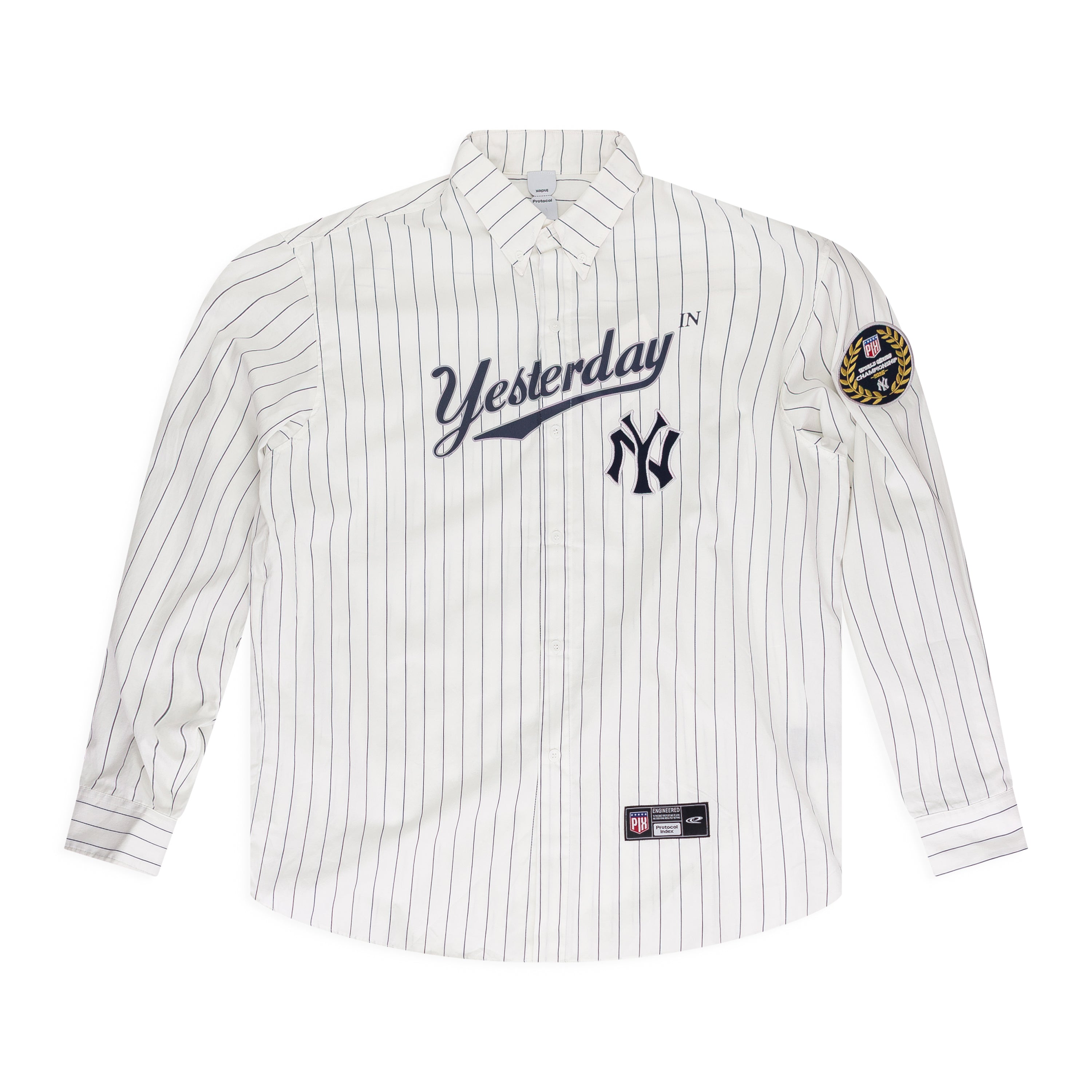 Protocol Index Baseball Stripe Shirts White