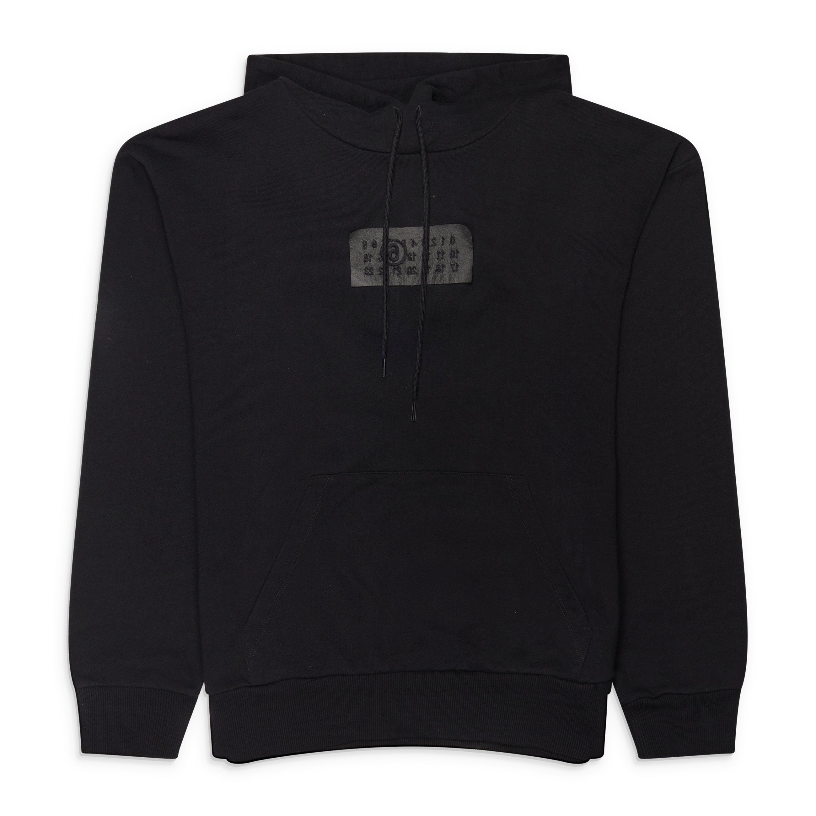 MM6 Maison Margiela Logo Tag Hoodie Black