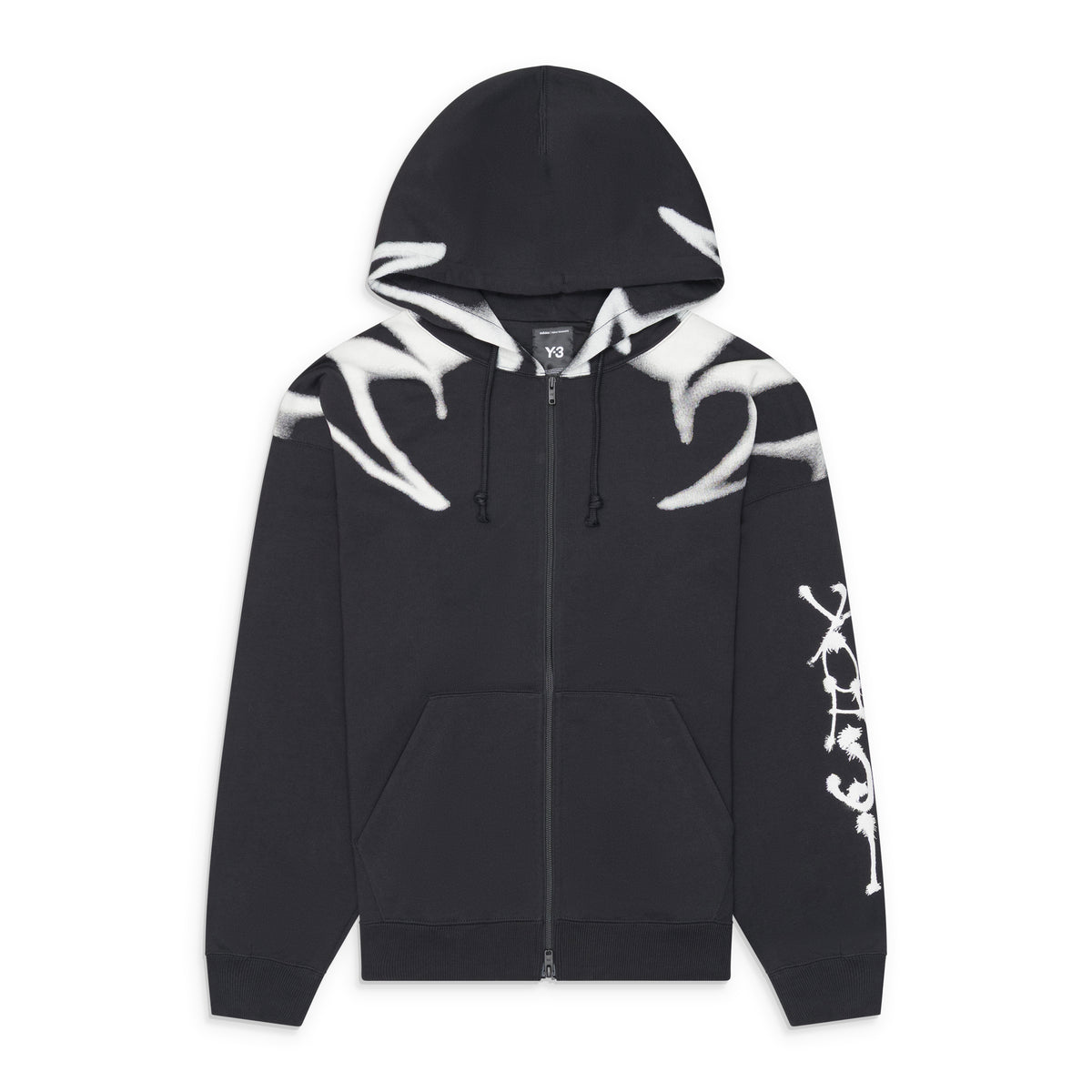 Y-3 Gfx Ft Zip Hood Black Black