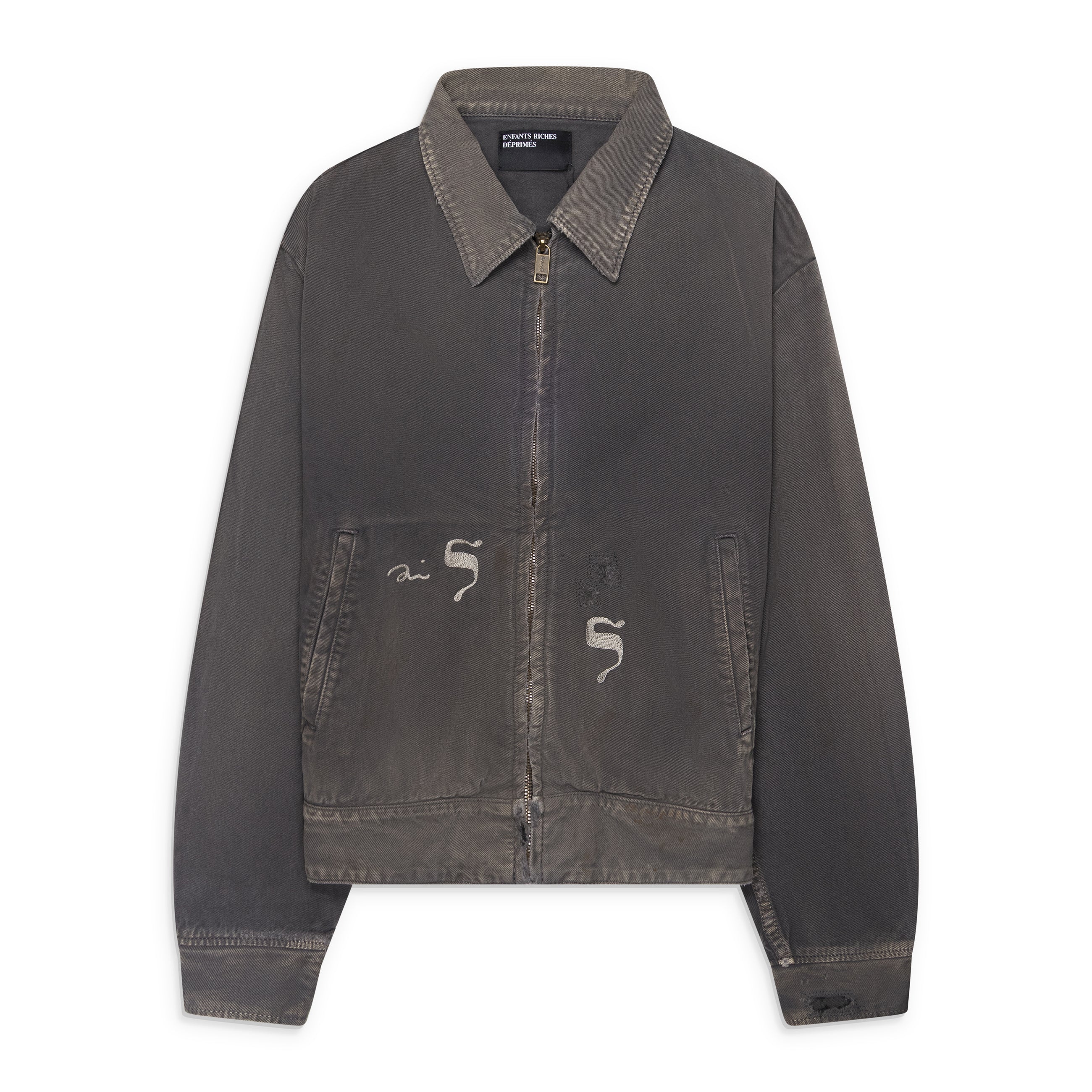 Enfants Riches Deprimes Grey Hebrew Mechanics Jacket