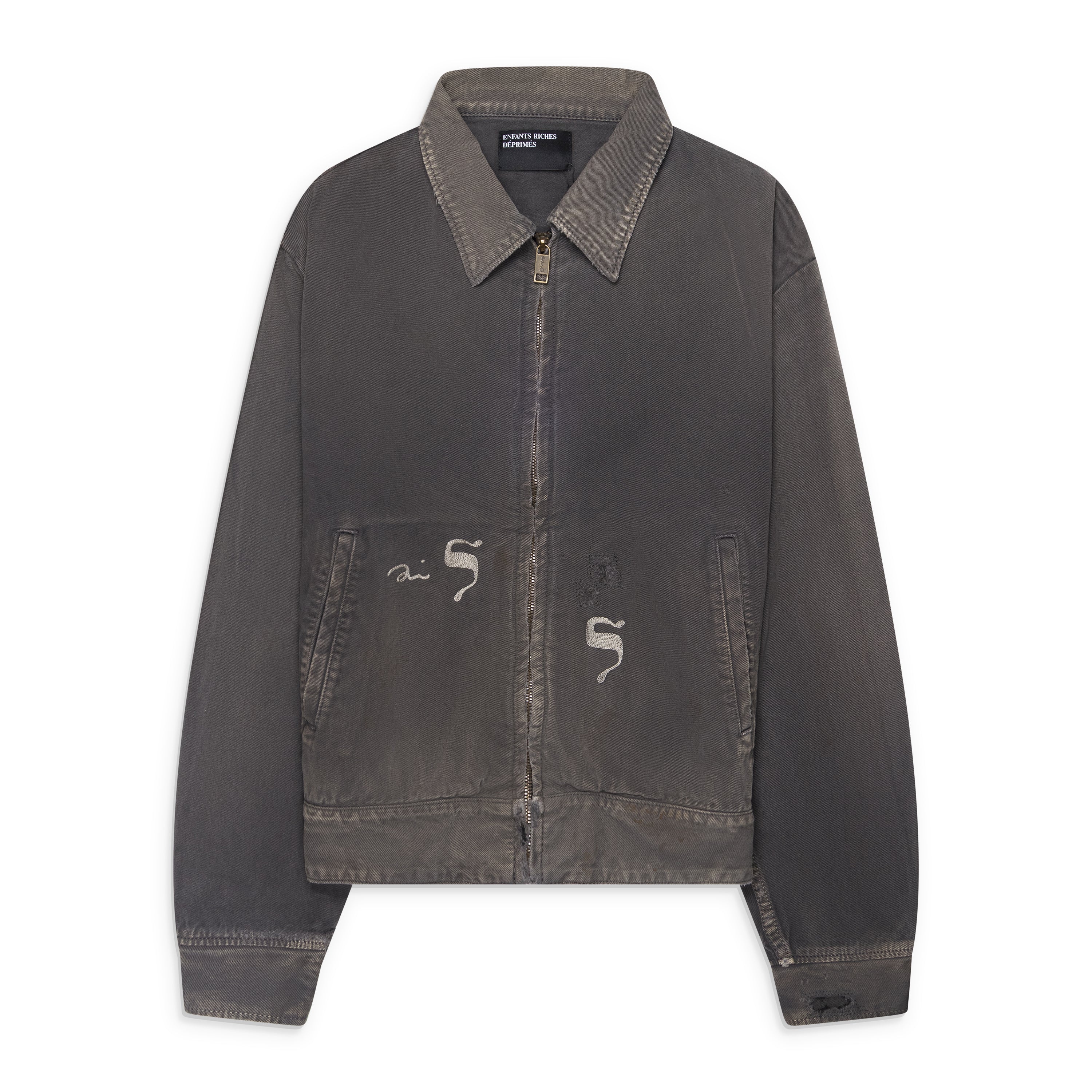 Enfants Riches Deprimes Grey Hebrew Mechanics Jacket