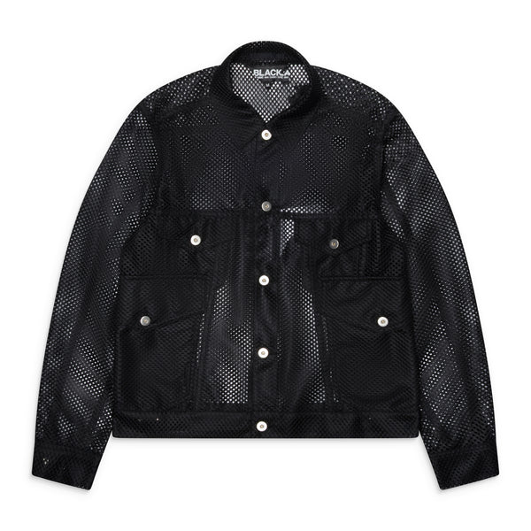Comme Des Garcons Black Black Mesh Trucker Jacket – ESSXNYC